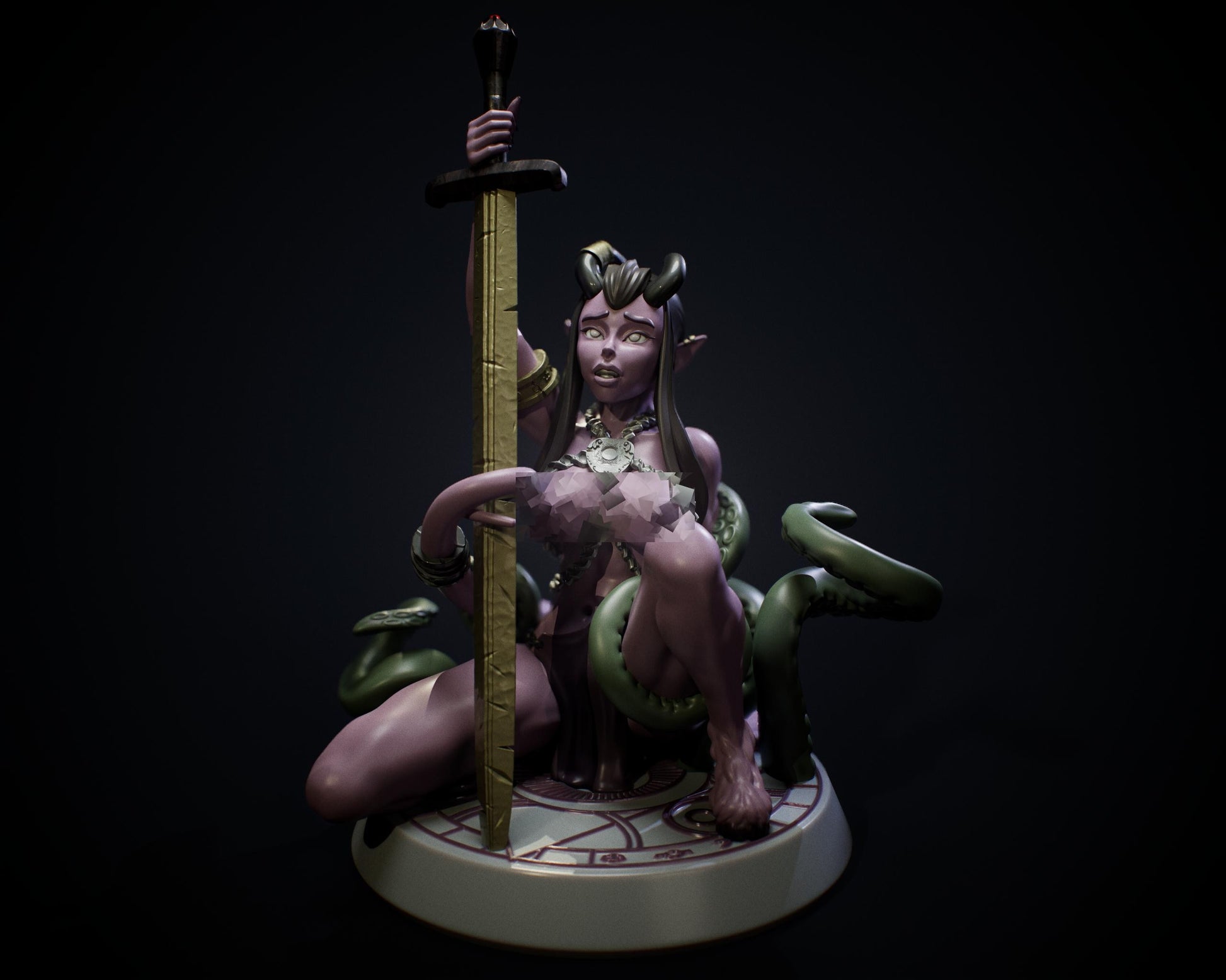 Botched Tiefling Summoning Miniature | Jigglystix