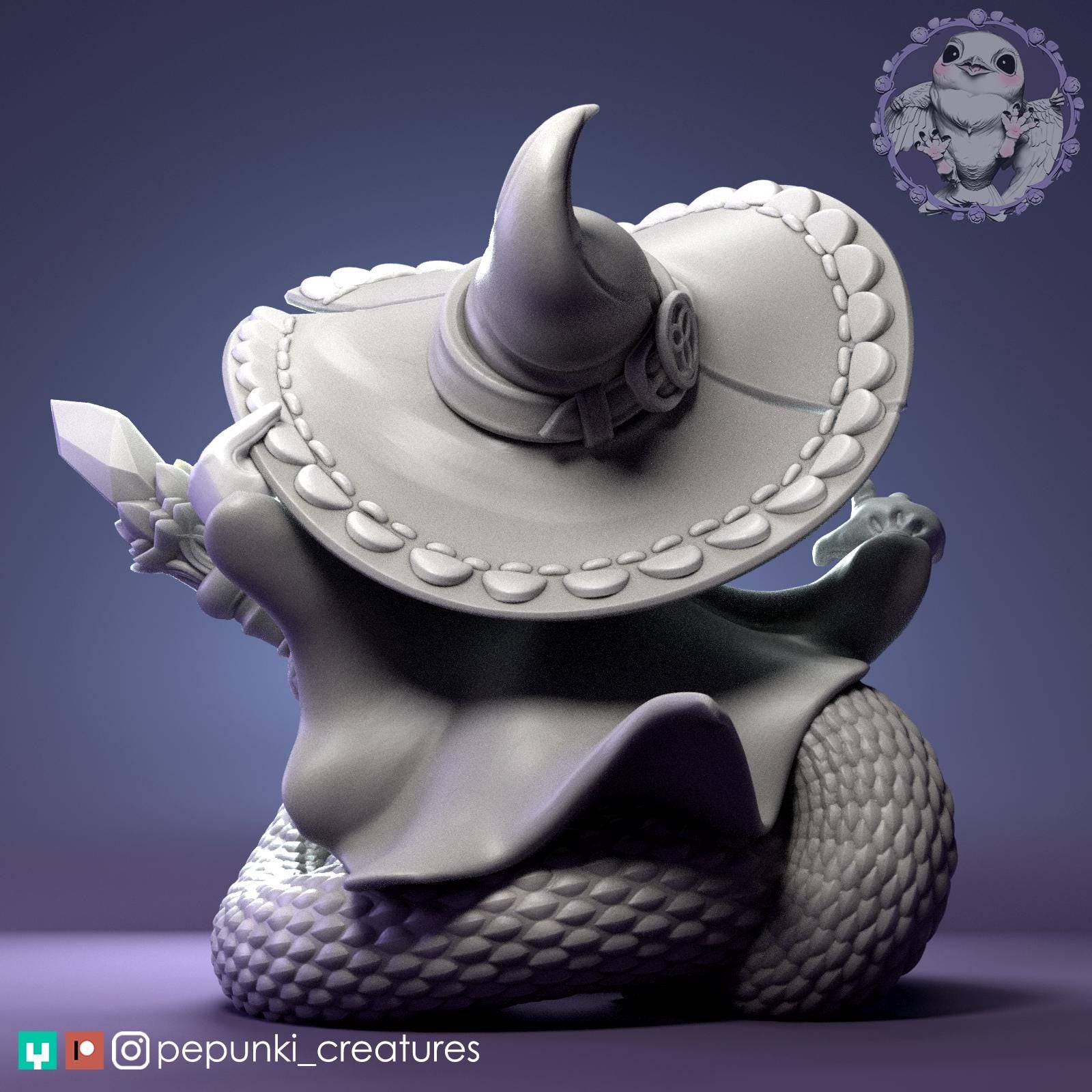 Ball Python Wizard | Tabletop Miniature | Pepunki Creatures