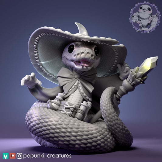 Ball Python Wizard | Tabletop Miniature | Pepunki Creatures