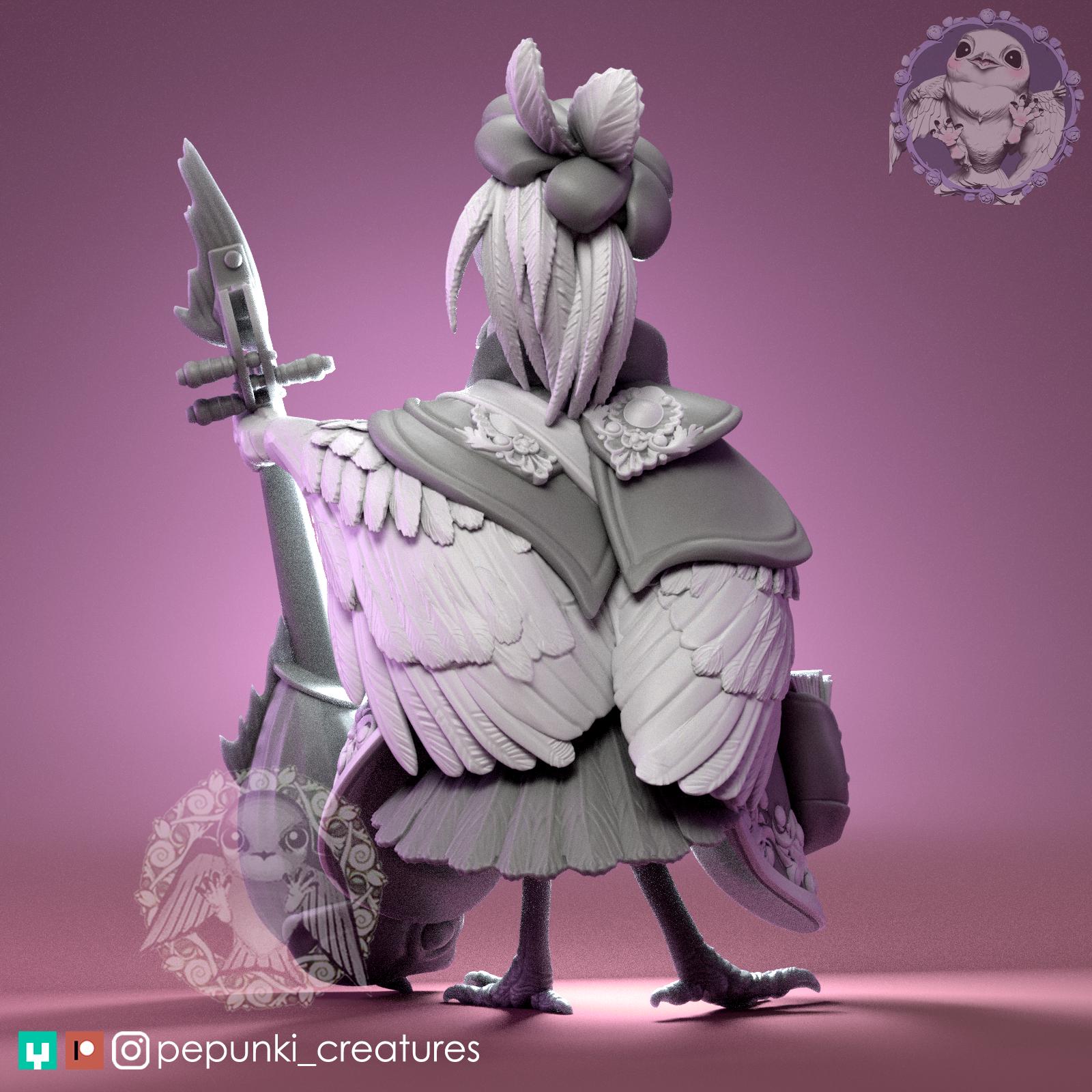 Spoonbill Bard | Tabletop Miniature | Pepunki Creatures