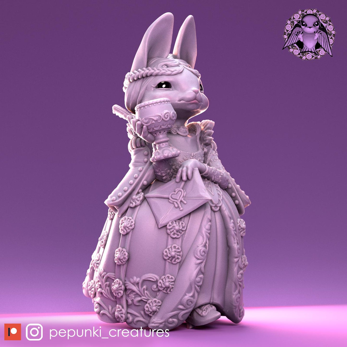 Duchess Bunny | Tabletop Miniature | Pepunki Creatures