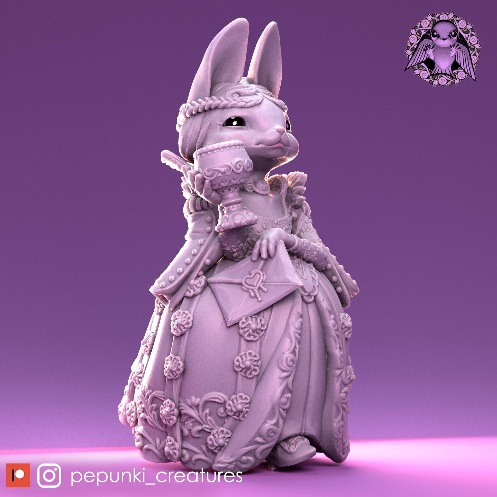 Duchess Bunny | Tabletop Miniature | Pepunki Creatures
