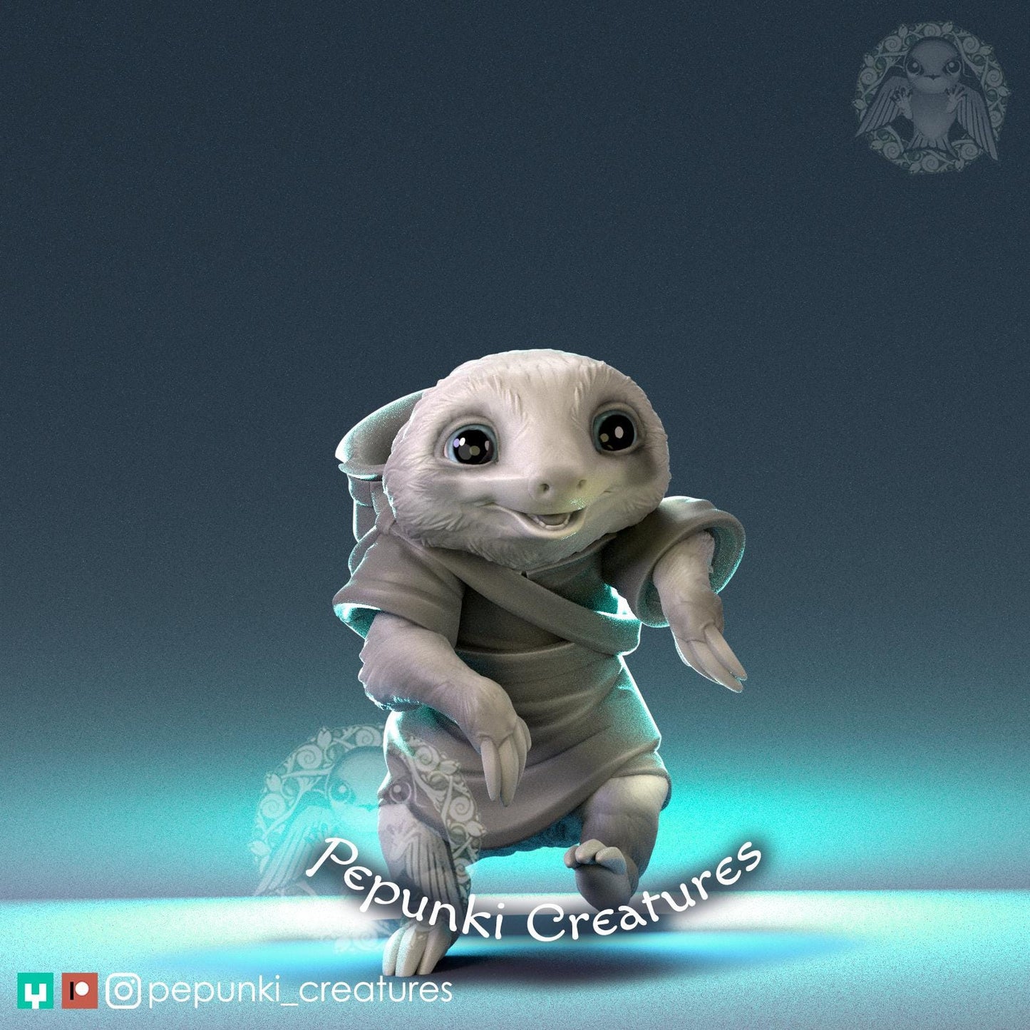 Sloth Baby | Tabletop Miniature | Pepunki Creatures