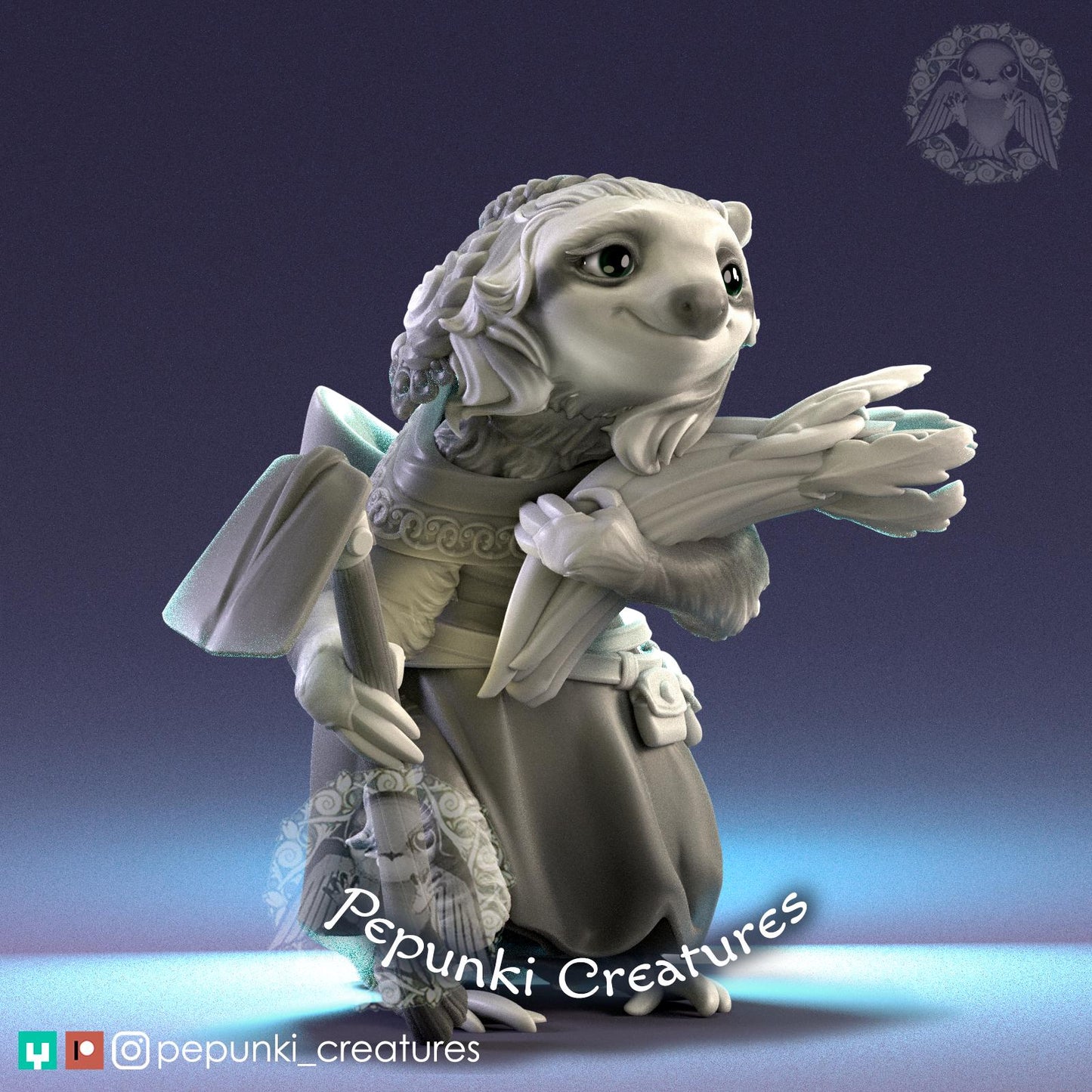 Sloth Mom | Tabletop Miniature | Pepunki Creatures