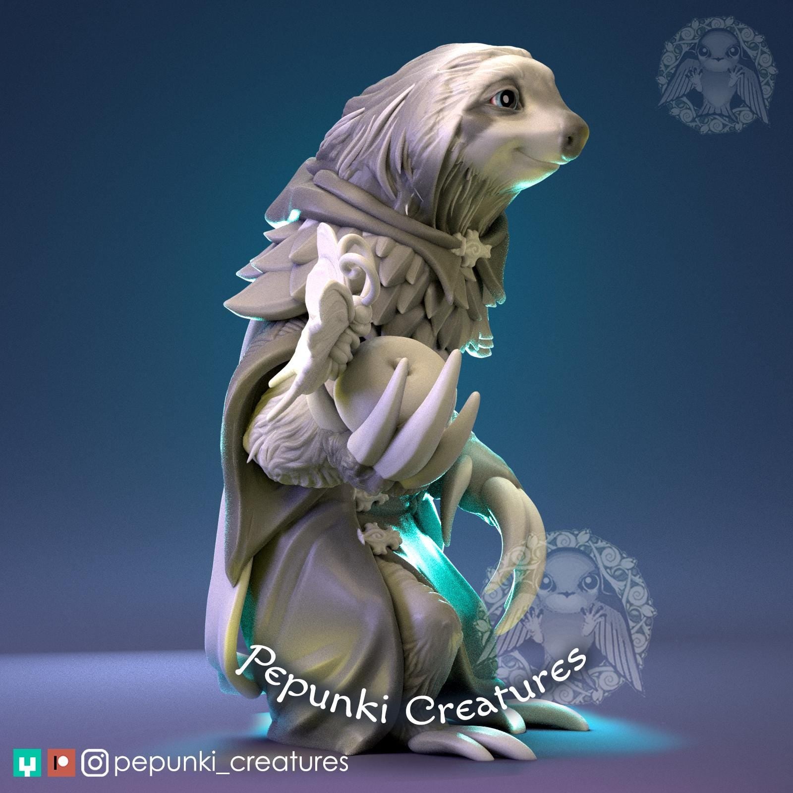 Sloth Dad | Tabletop Miniature | Pepunki Creatures