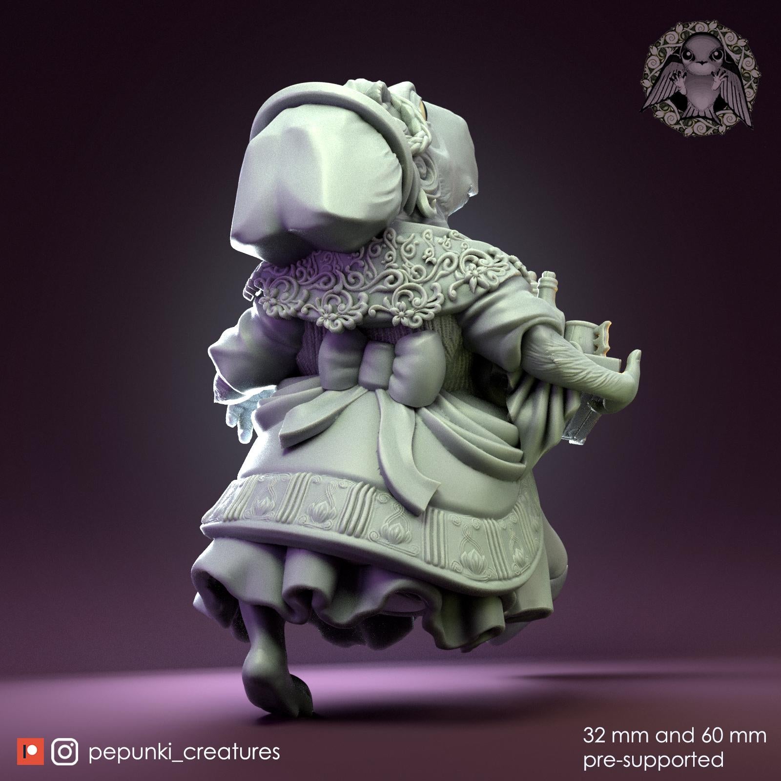 Capybara Tavern Mistress | Tabletop Miniature | Pepunki Creatures