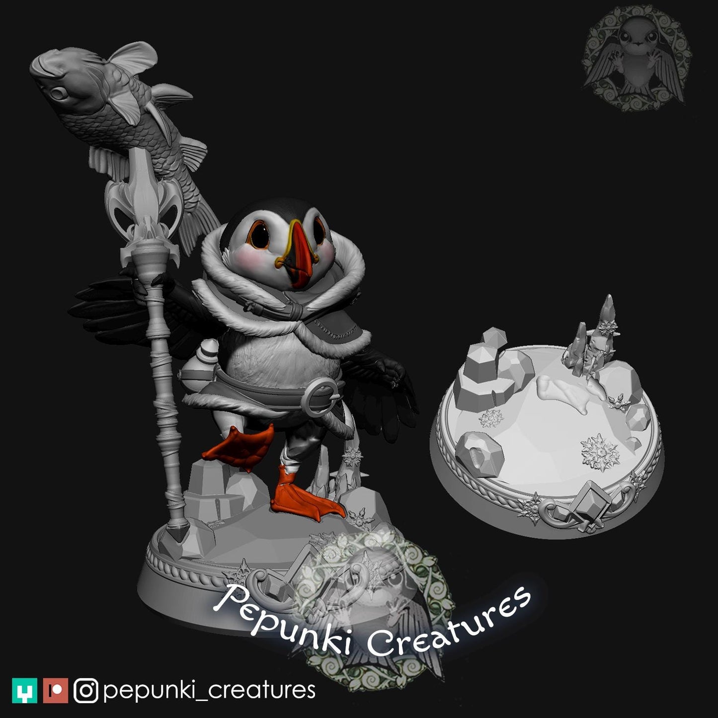 Puffin | Tabletop Miniature | Pepunki Creatures