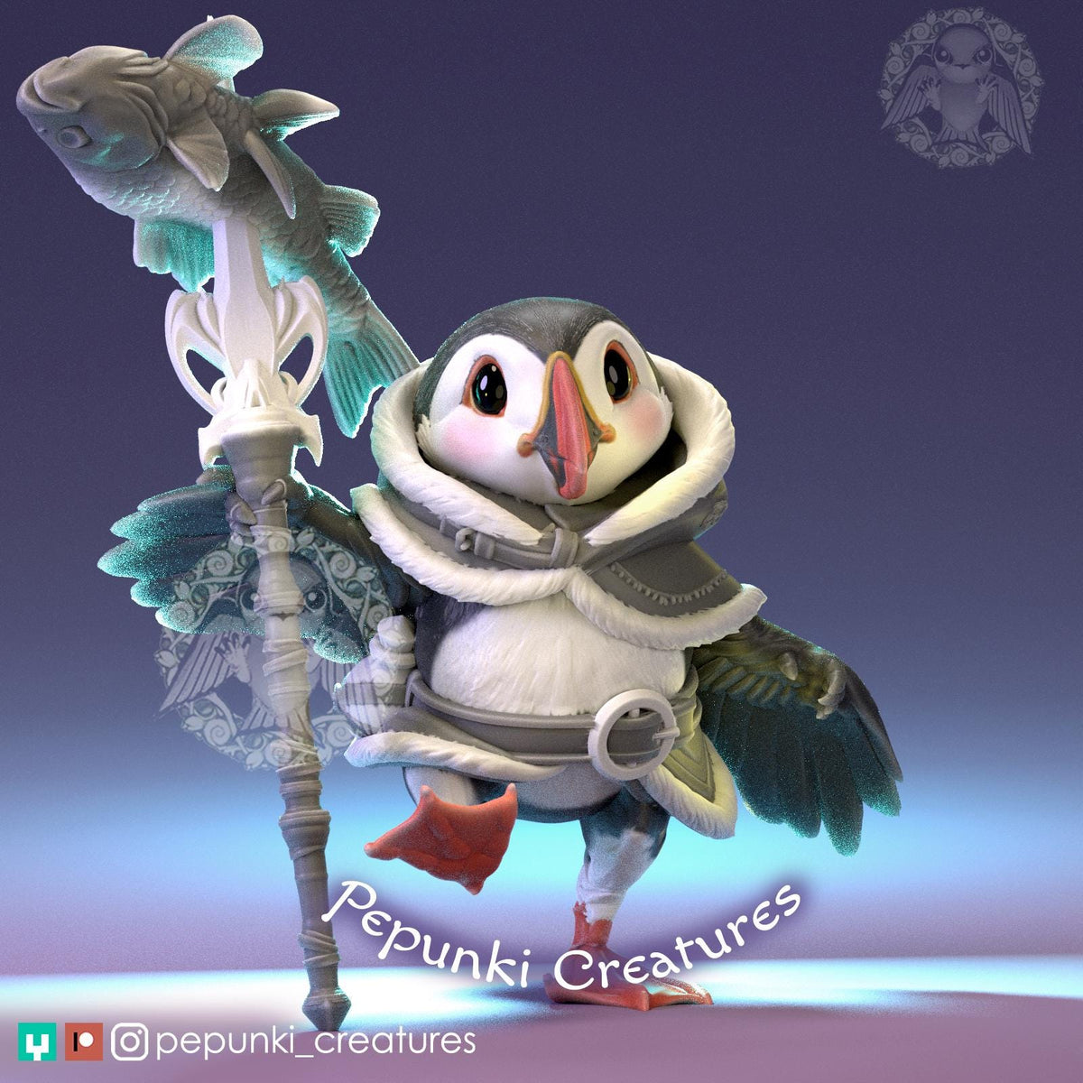 Puffin | Tabletop Miniature | Pepunki Creatures