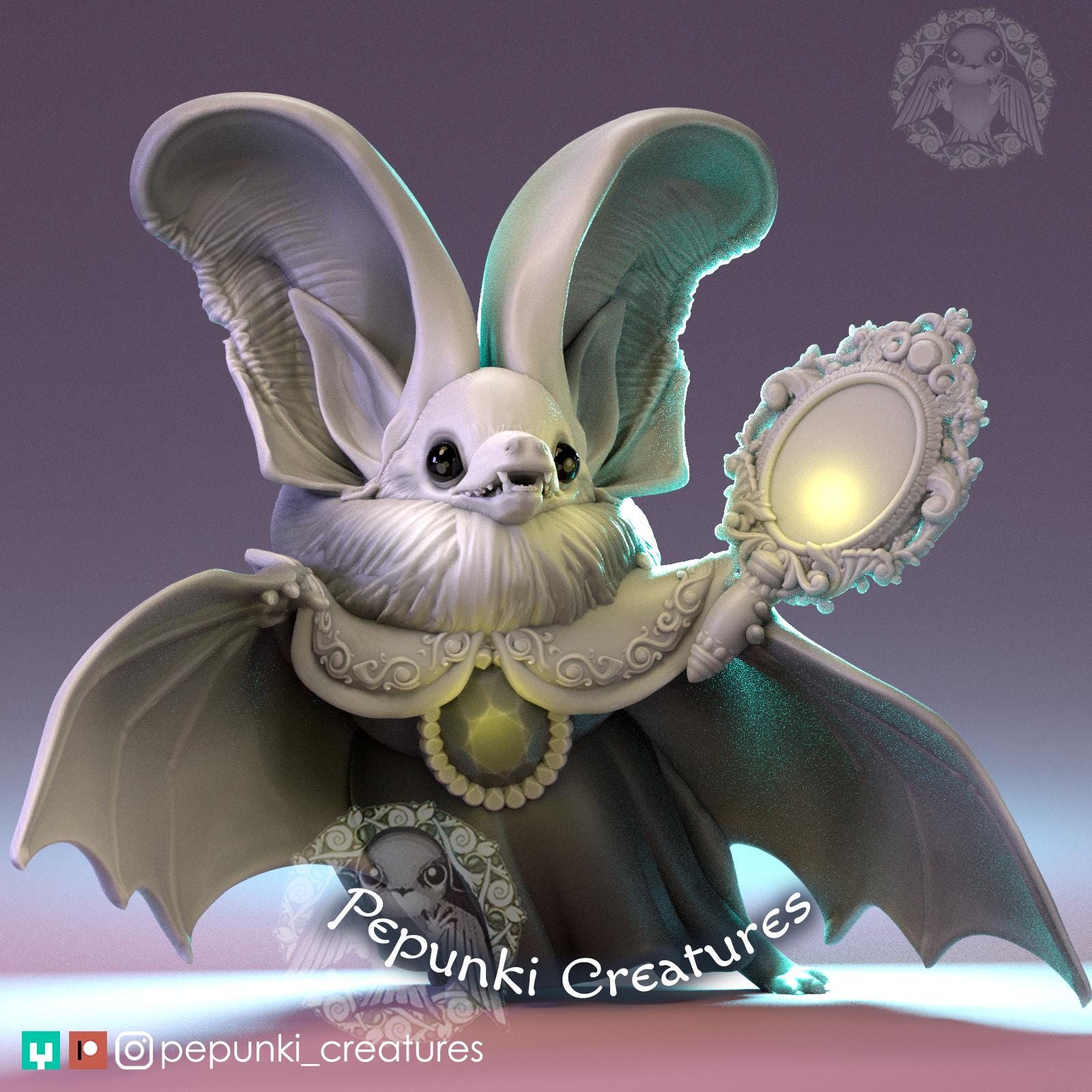 Long-Eared Bat Countess | Tabletop Miniature | Pepunki Creatures