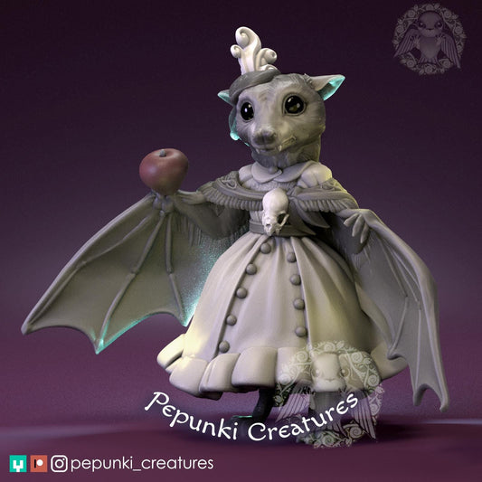 Fruit Bat Lady | Tabletop Miniature | Pepunki Creatures