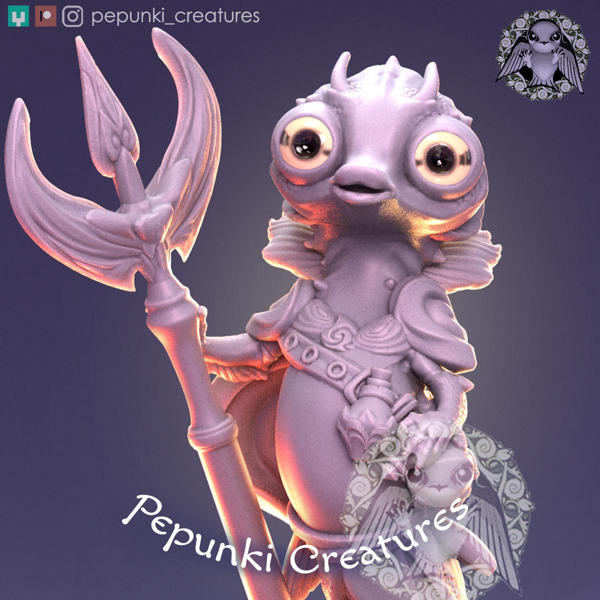 Seahorse Guardian | Tabletop Miniature | Pepunki Creatures