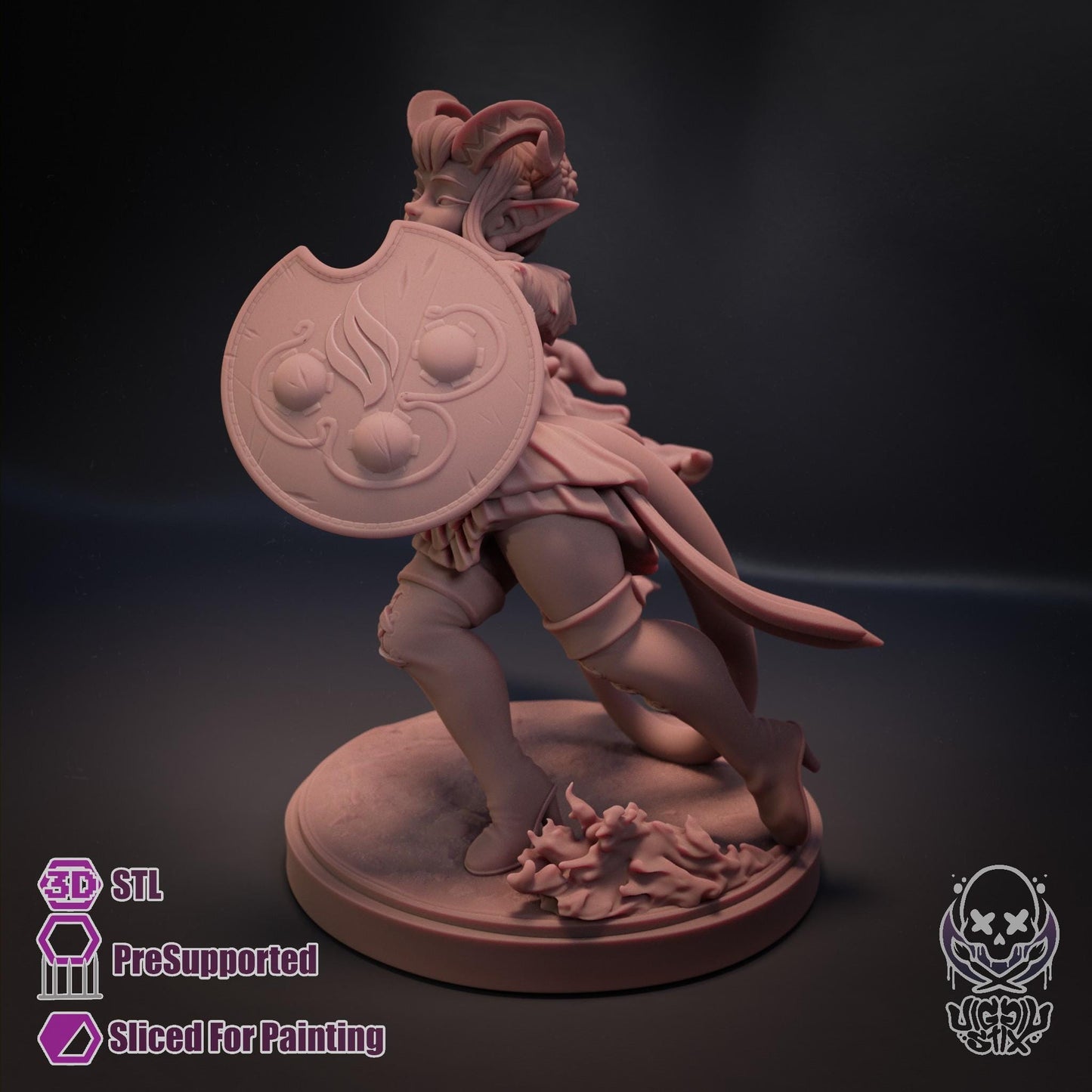 Fire Dancer Tiefling Miniature | Jigglystix