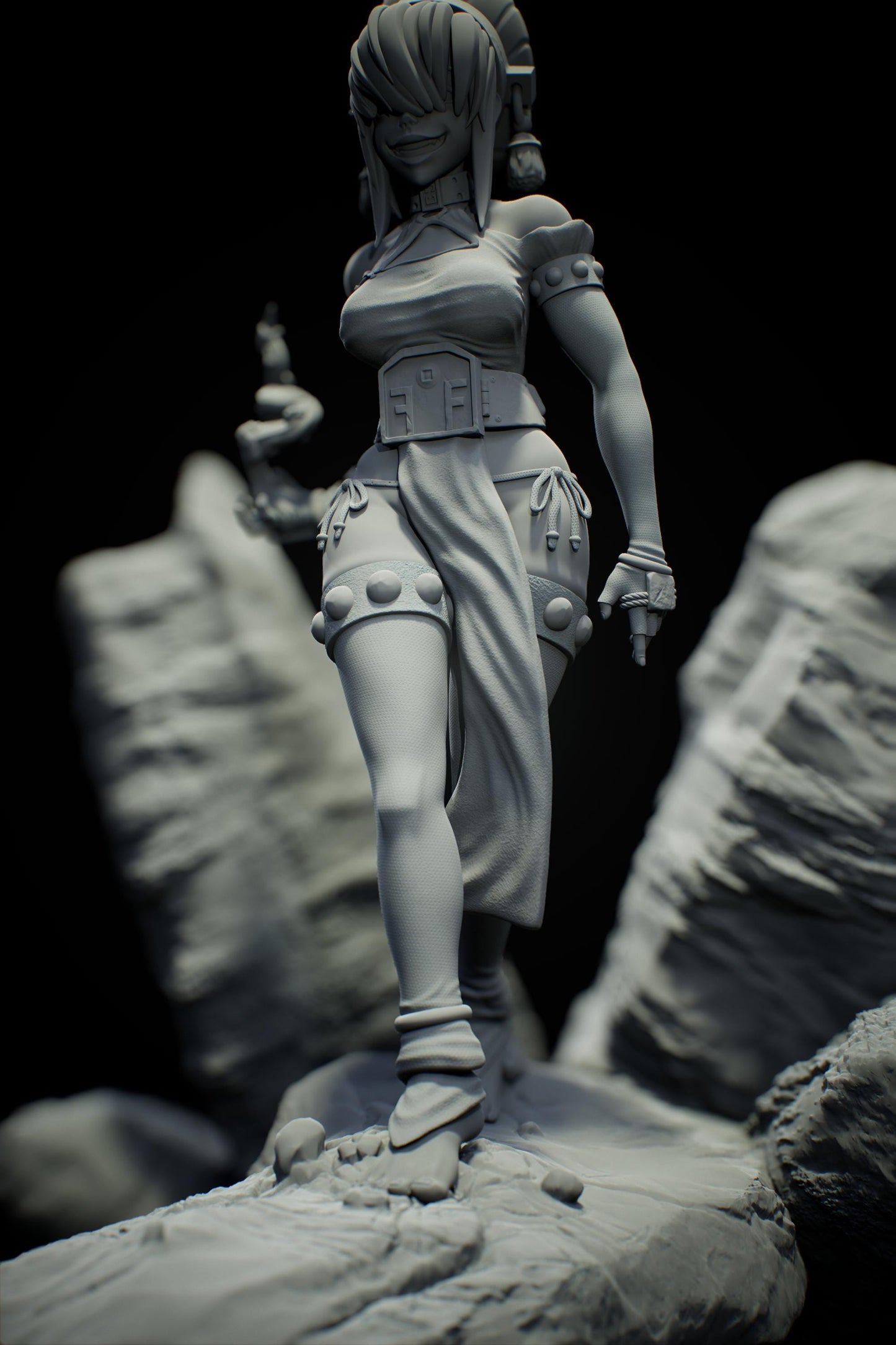 Blind Warrior Miniature | Jigglystix