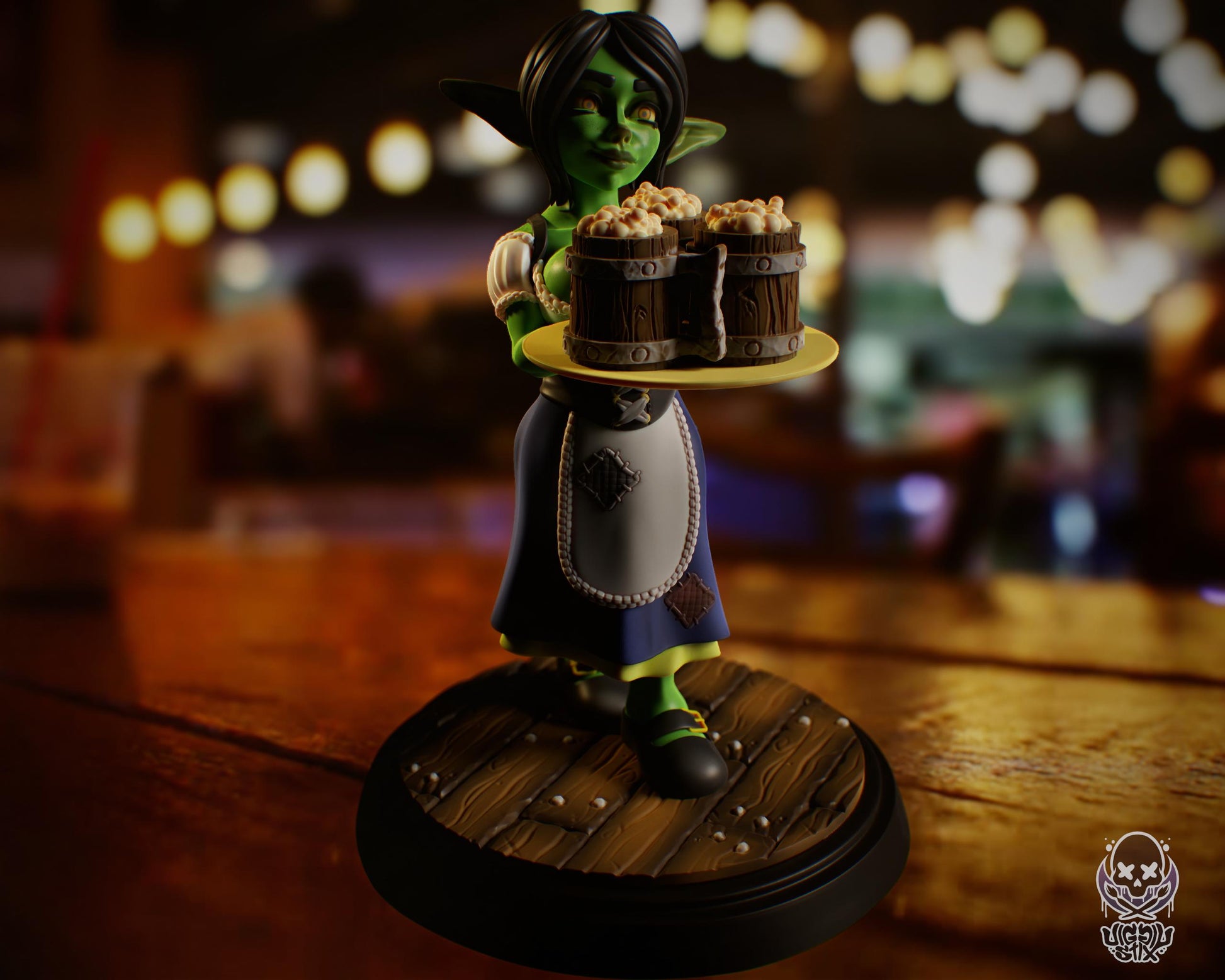 Goblin Waitress Miniature | Jigglystix