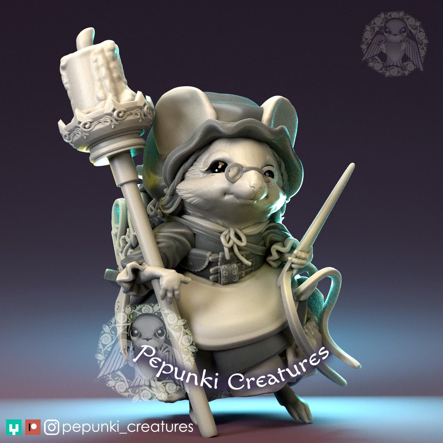 Mouse Seamstress | Tabletop Miniature | Pepunki Creatures