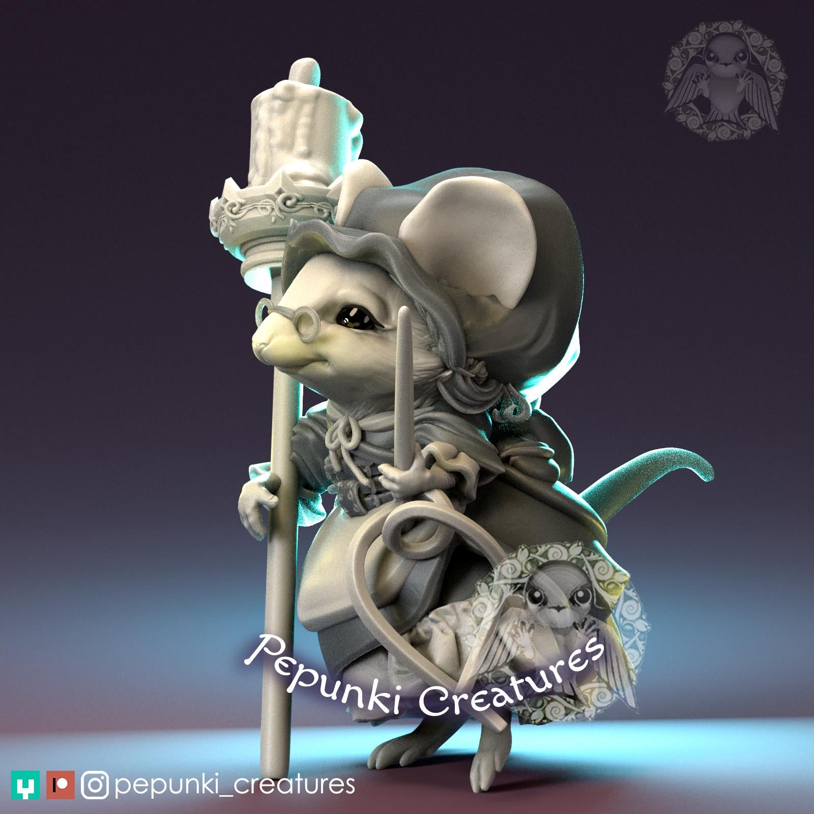 Mouse Seamstress | Tabletop Miniature | Pepunki Creatures