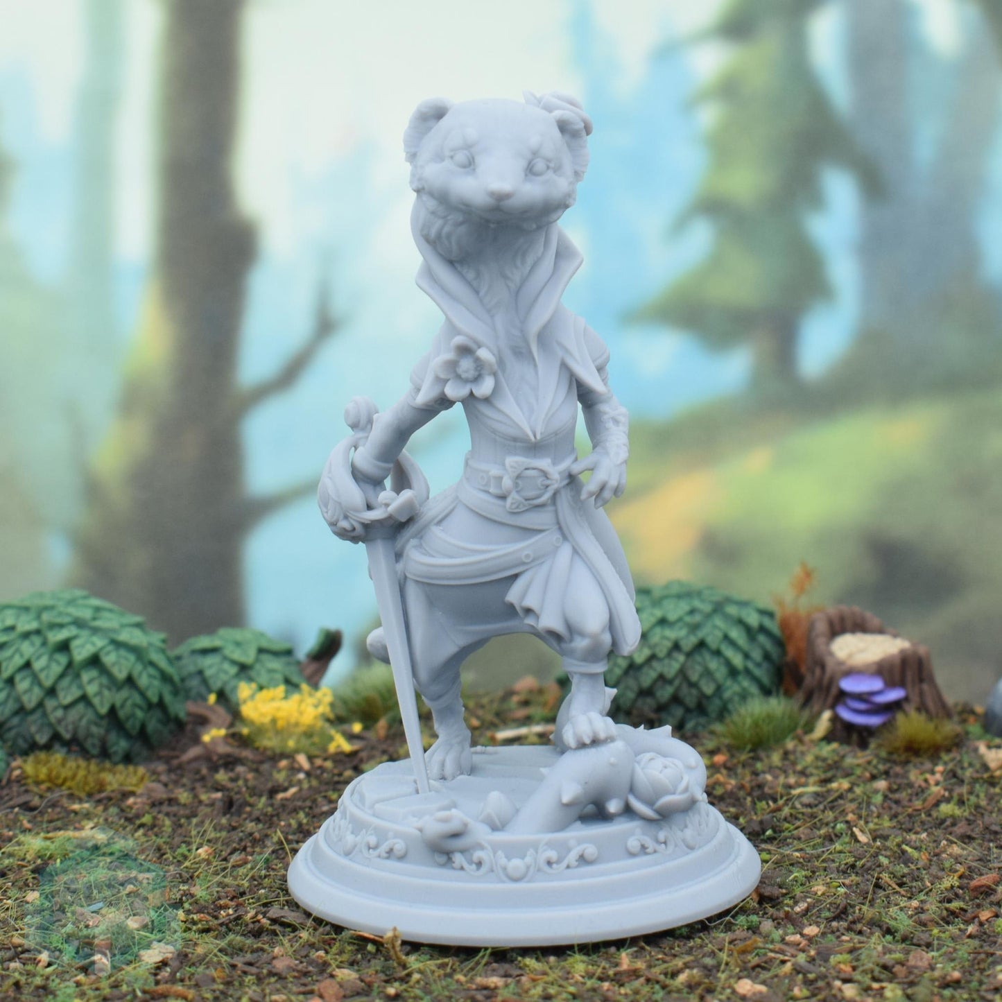 Rogue Ferret Lady | Tabletop Miniature | Pepunki Creatures
