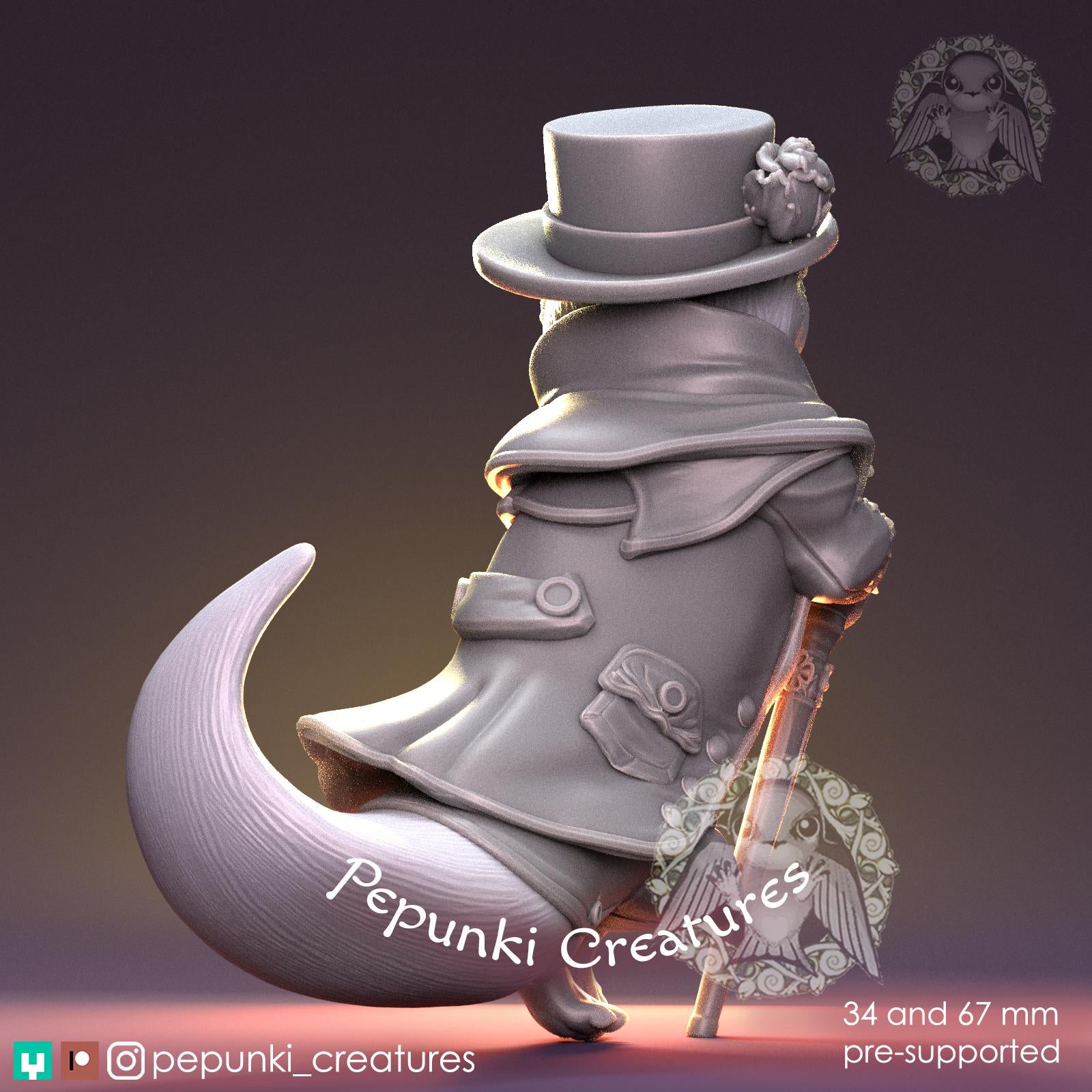 Otter Gentleman | Tabletop Miniature | Pepunki Creatures