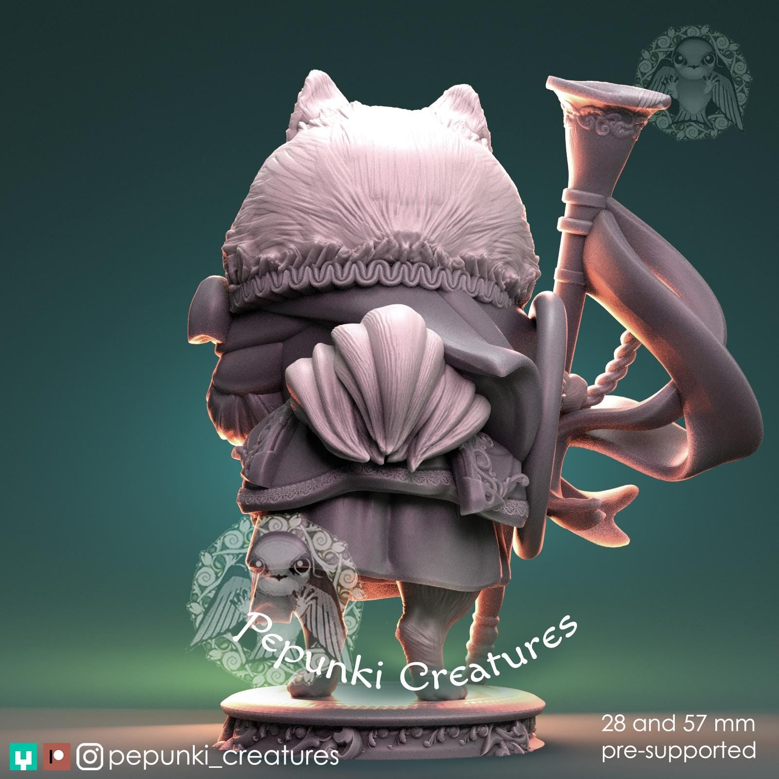 Pomeranian Herald | Tabletop Miniature | Pepunki Creatures