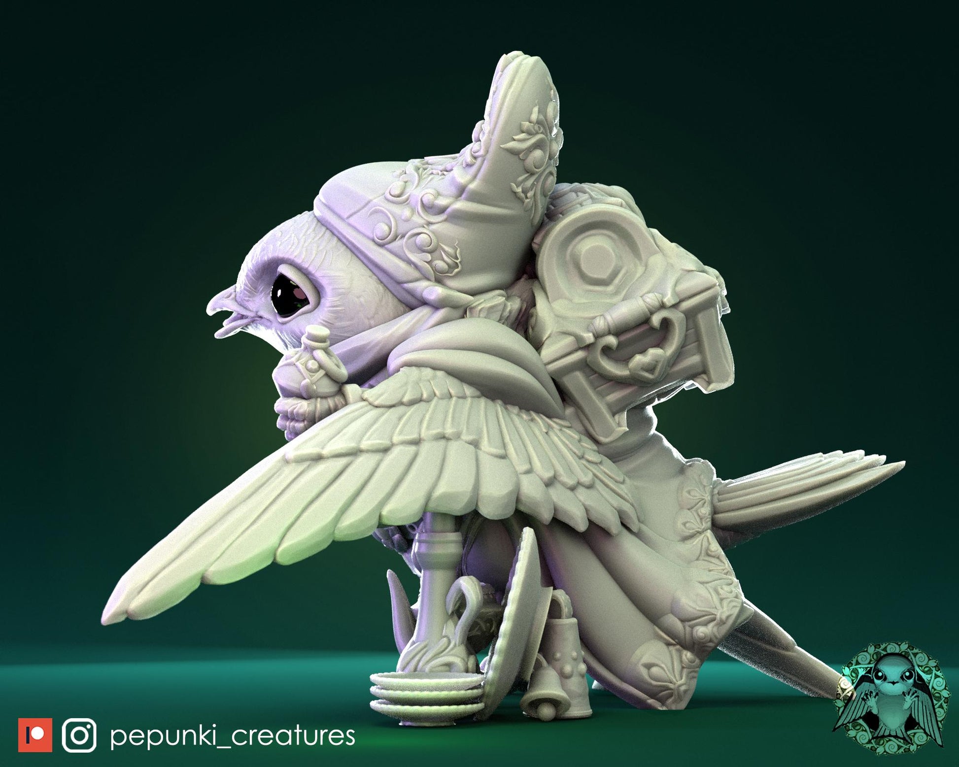 Swift Bird Merchant | Tabletop Miniature | Pepunki Creatures