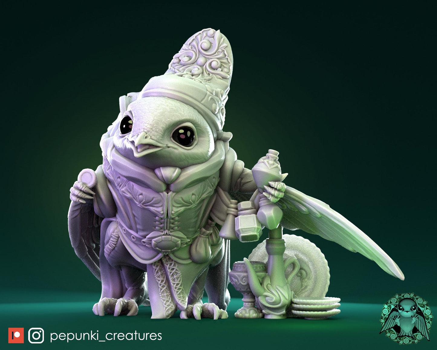 Swift Bird Merchant | Tabletop Miniature | Pepunki Creatures