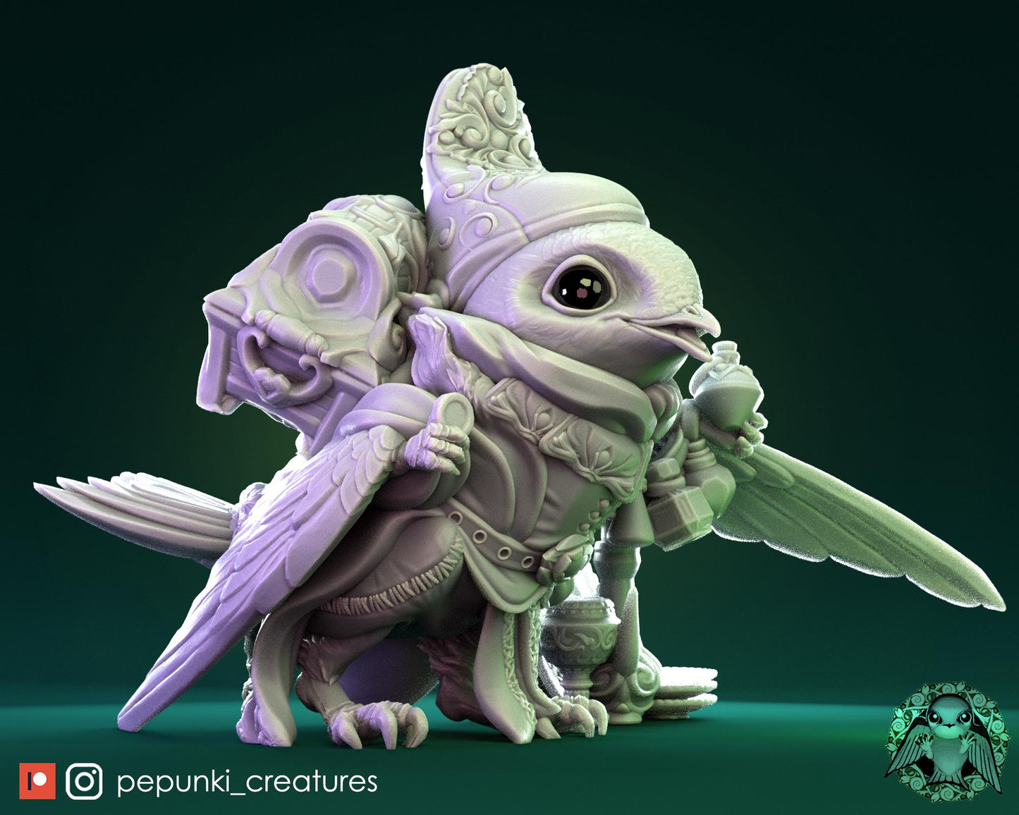 Swift Bird Merchant | Tabletop Miniature | Pepunki Creatures