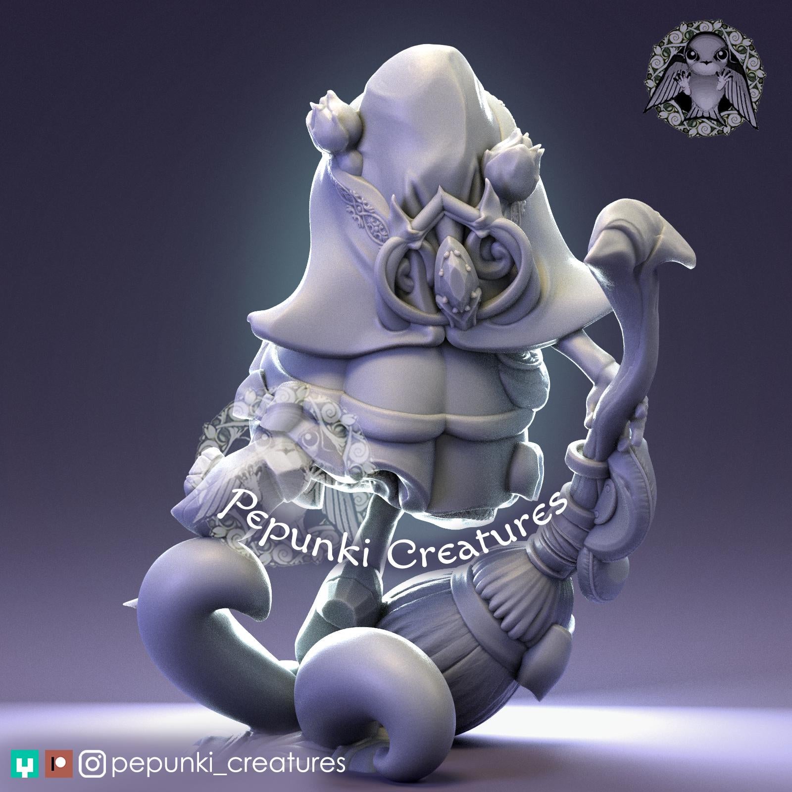 Frog Witch | Tabletop Miniature | Pepunki Creatures