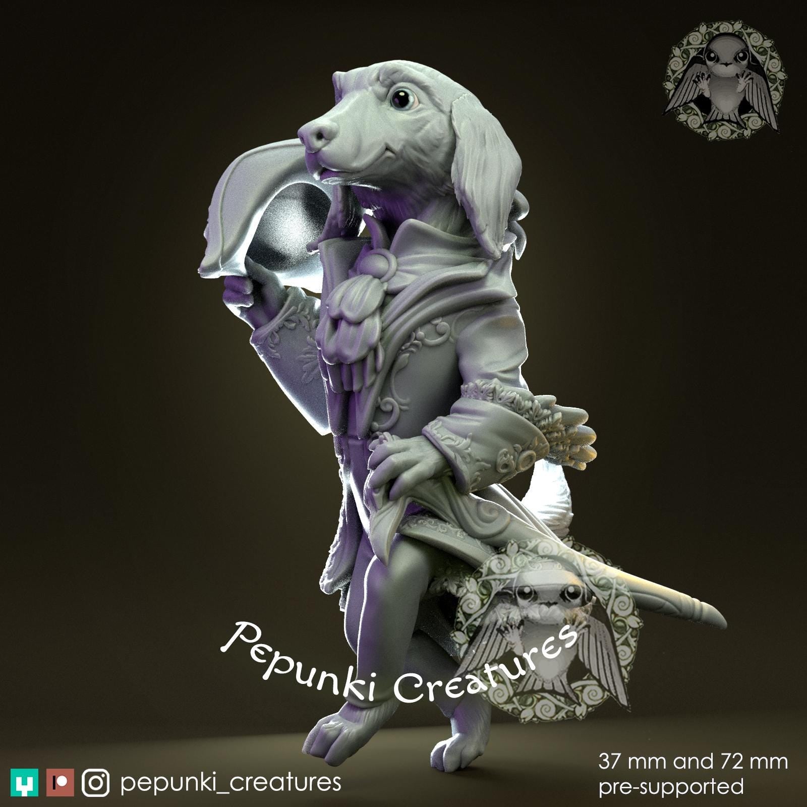 Dog Gentleman | Tabletop Miniature | Pepunki Creatures
