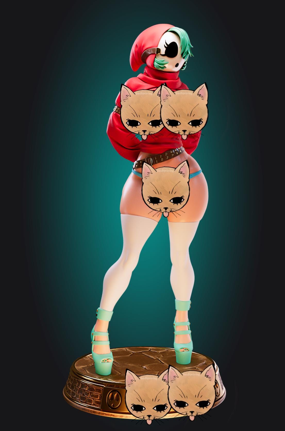 Mask Girl Model Kit | 3D Resin Printed Figurine | Officer Rhu