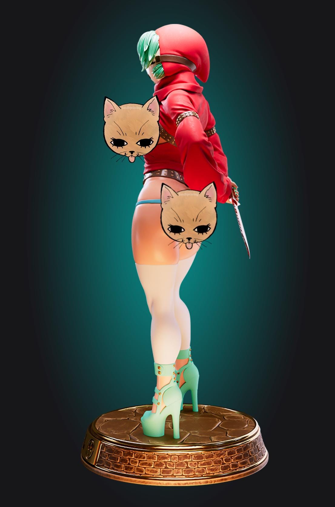 Mask Girl Model Kit | 3D Resin Printed Figurine | Officer Rhu