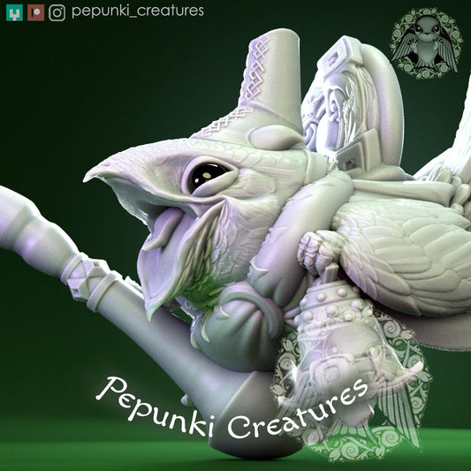 Nightjar Bird Herald | Tabletop Miniature | Pepunki Creatures