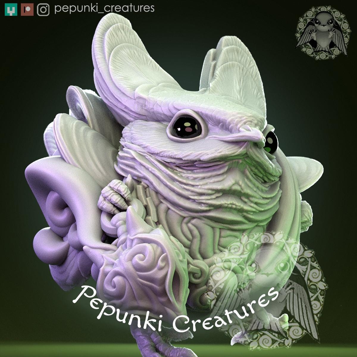 Nightjar Bird Merchant | Tabletop Miniature | Pepunki Creatures