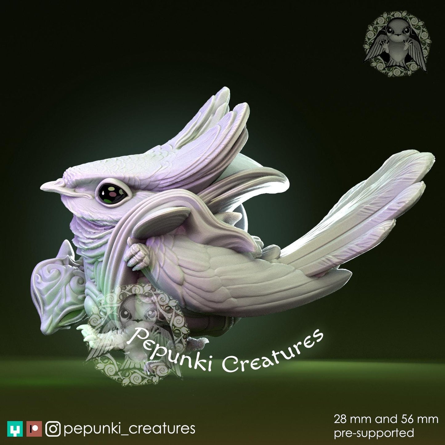 Nightjar Bird Merchant | Tabletop Miniature | Pepunki Creatures