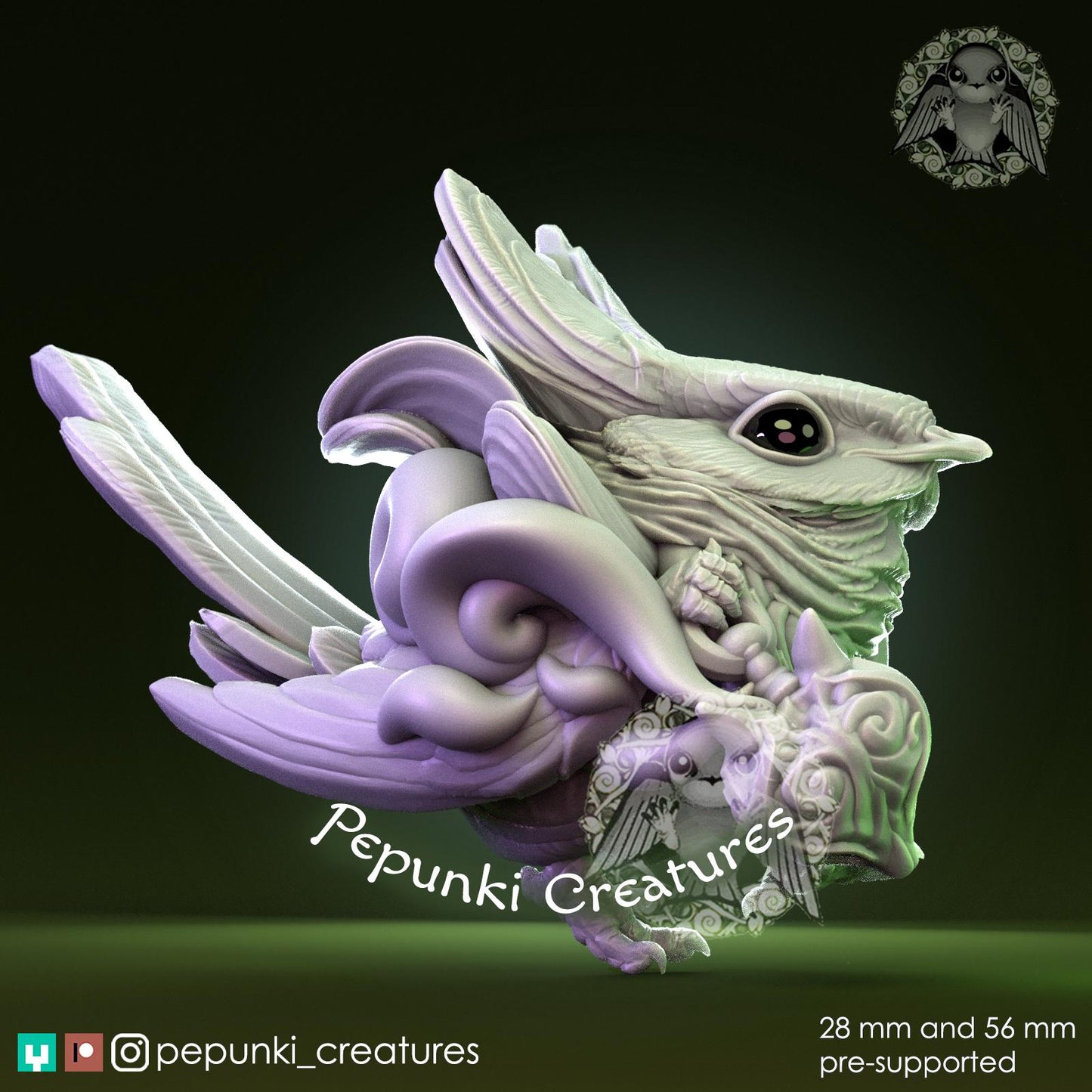 Nightjar Bird Merchant | Tabletop Miniature | Pepunki Creatures