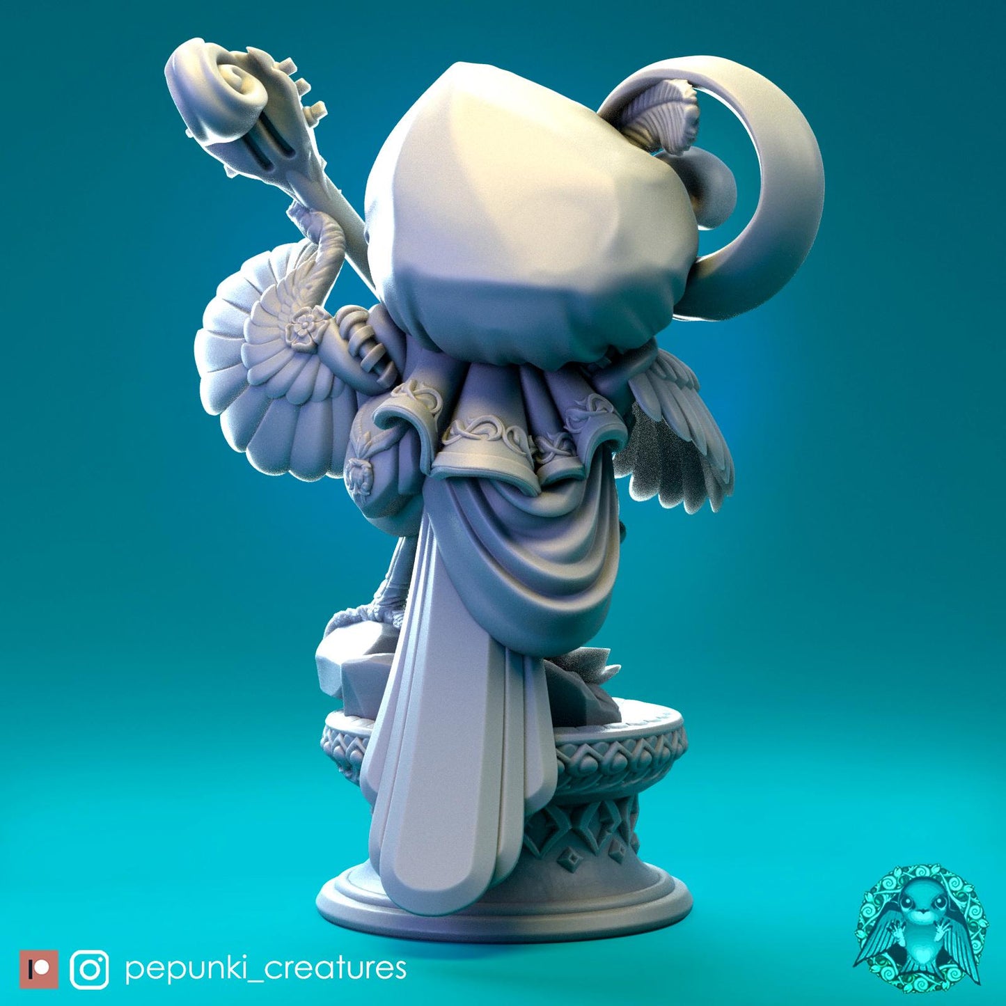 Bird Bard | Tabletop Miniature | Pepunki Creatures