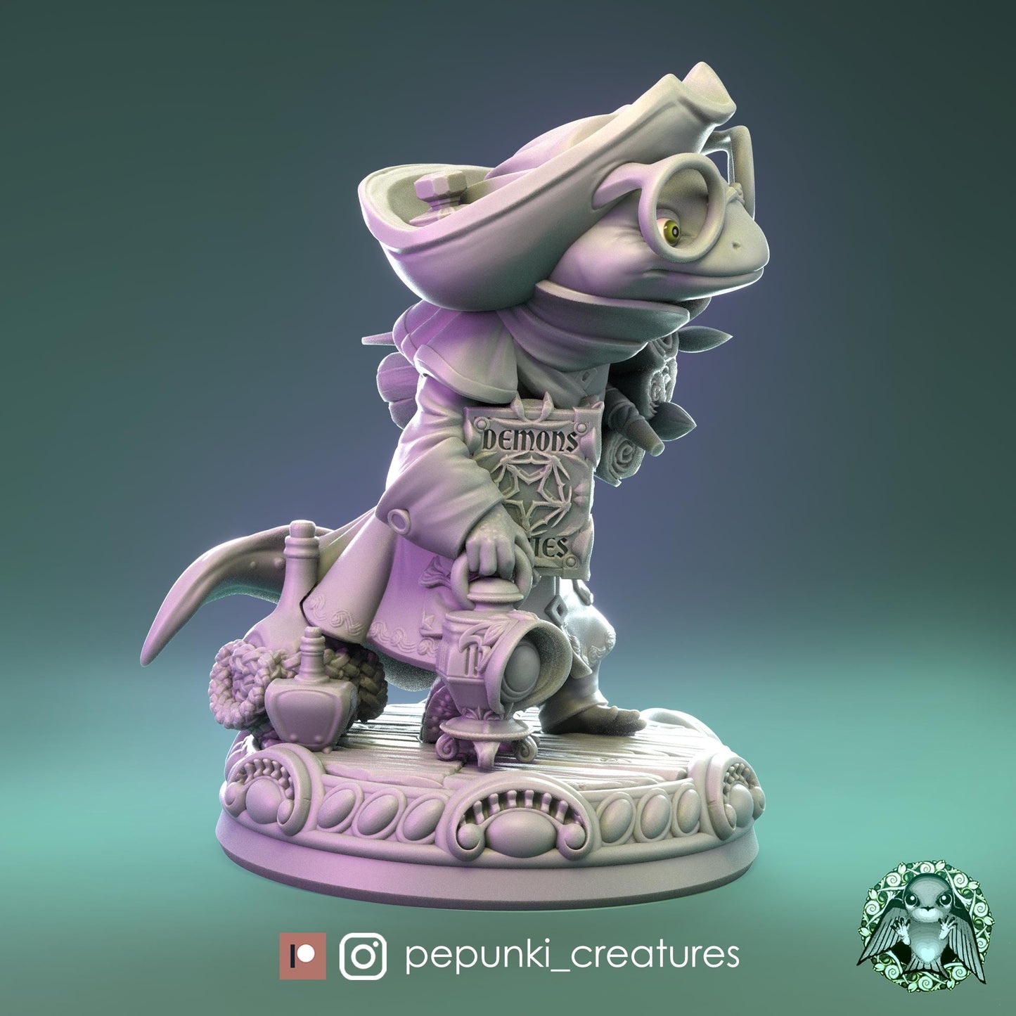 John Newt, the Scientist | Tabletop Miniature | Pepunki Creatures