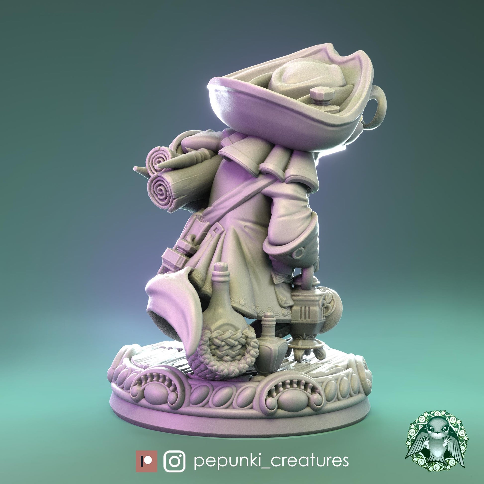 John Newt, the Scientist | Tabletop Miniature | Pepunki Creatures