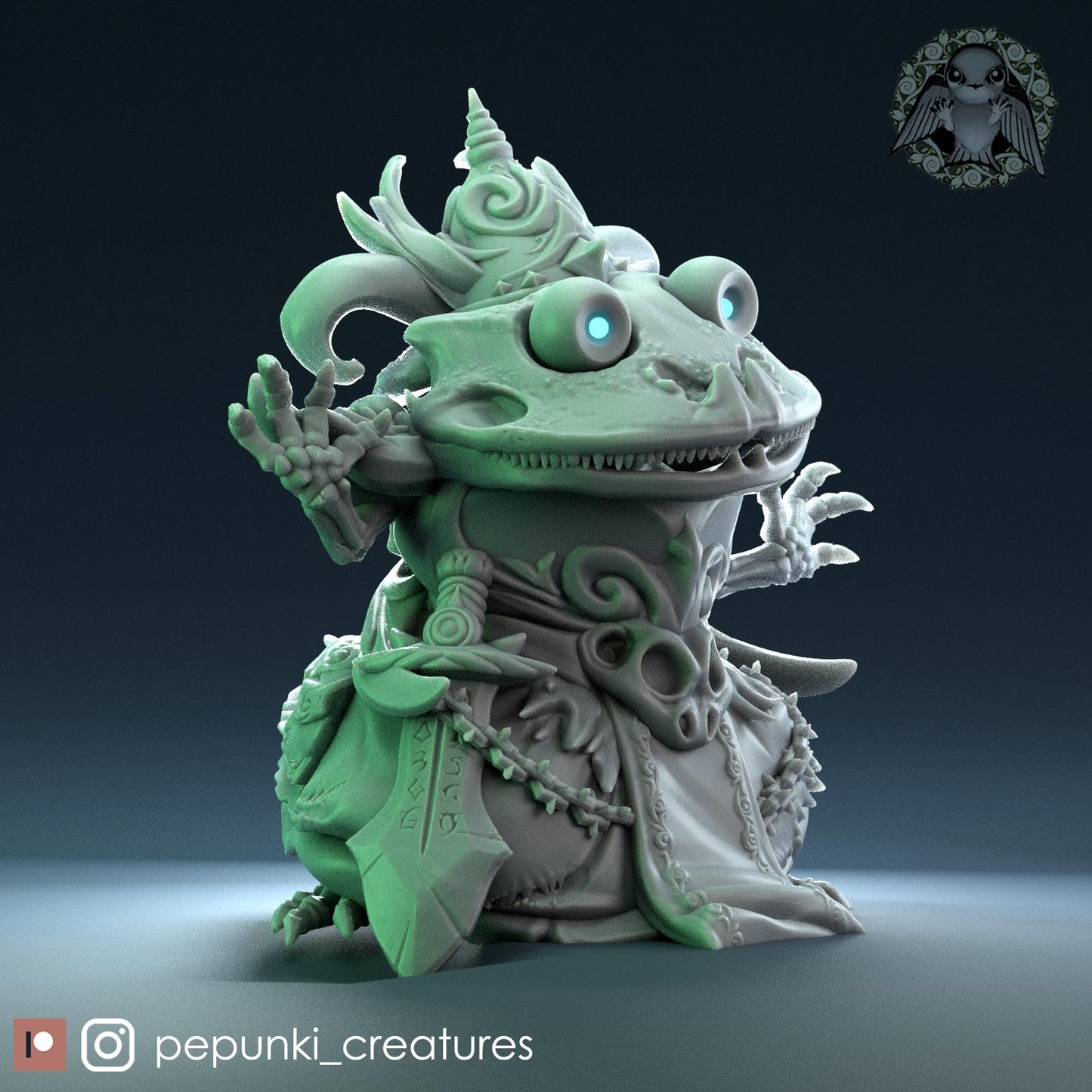 Frog Lich | Tabletop Miniature | Pepunki Creatures
