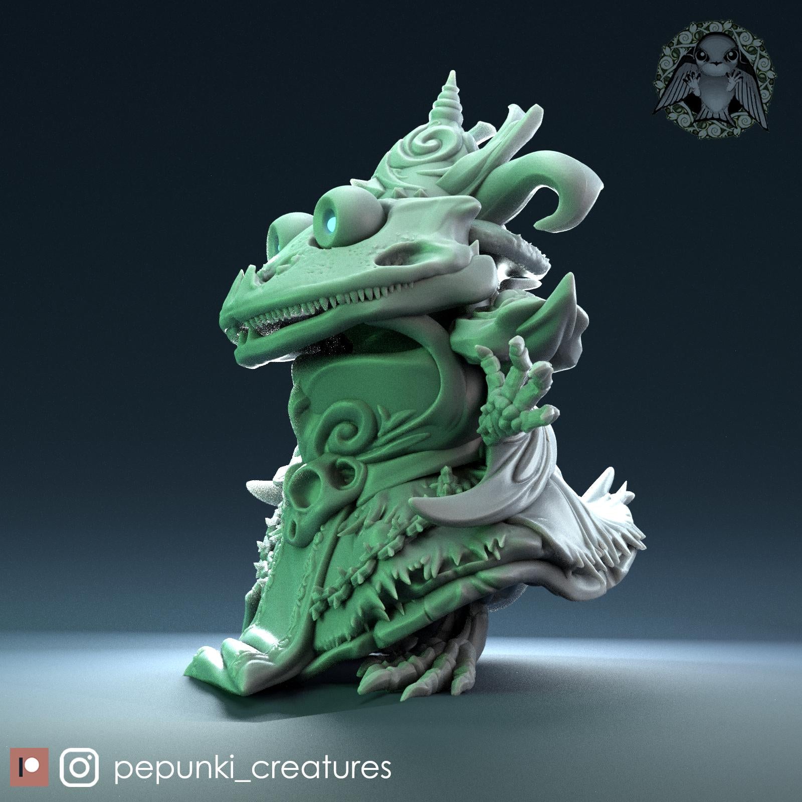 Frog Lich | Tabletop Miniature | Pepunki Creatures
