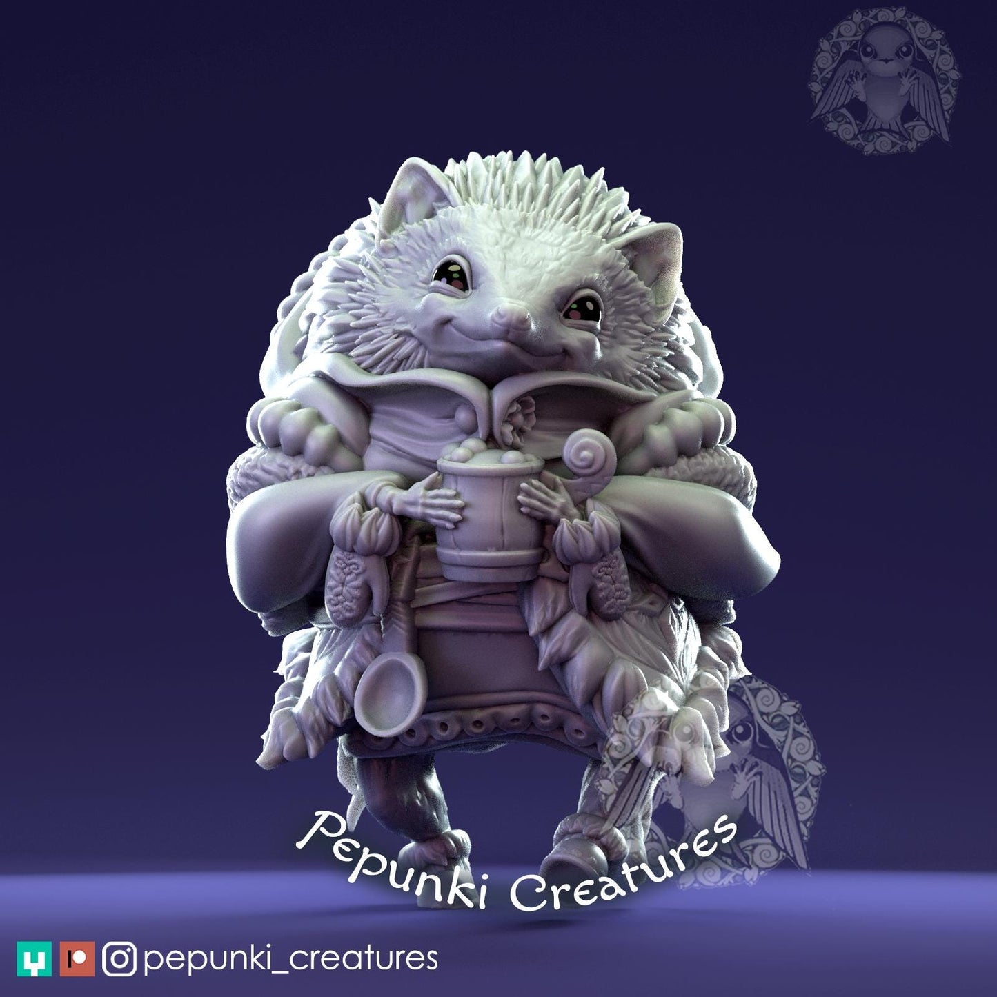 Hedgehog | Tabletop Miniature | Pepunki Creatures