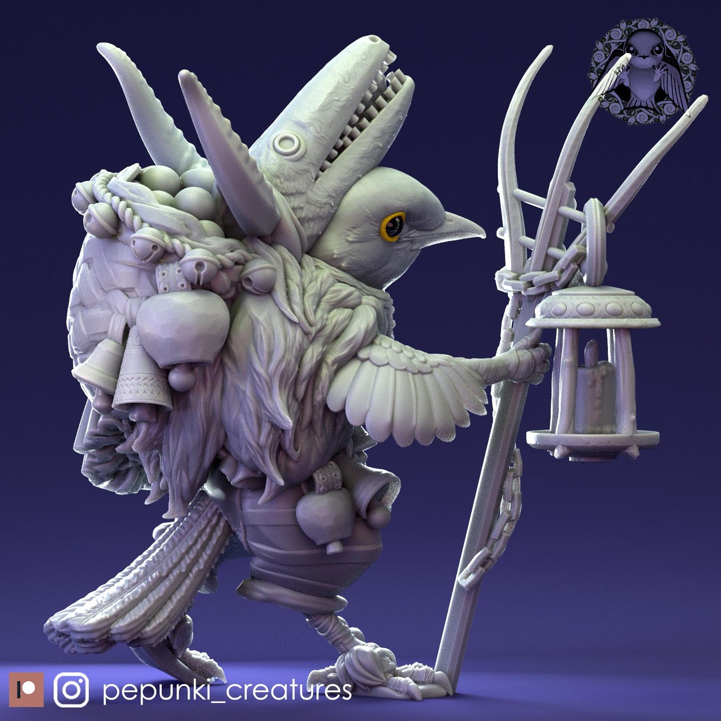 Thrush Bird | Tabletop Miniature | Pepunki Creatures