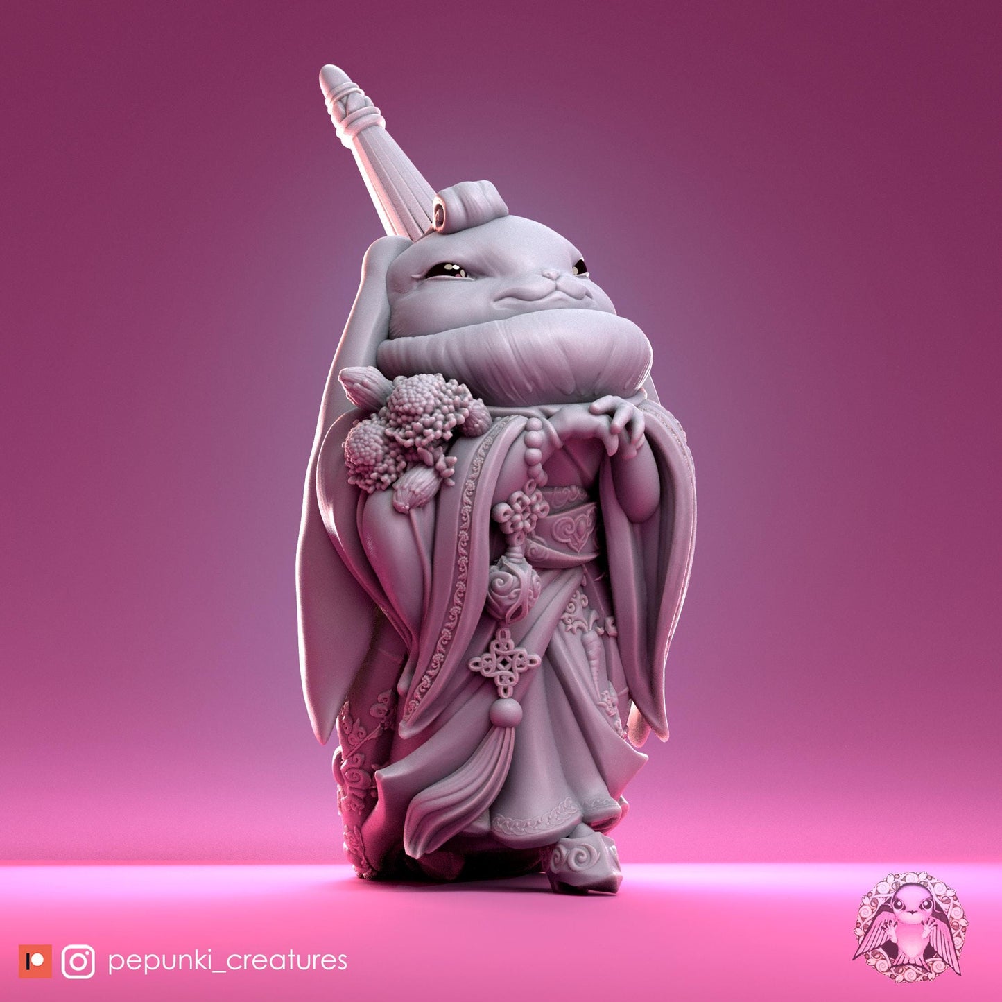 Bunny Lady | Tabletop Miniature | Pepunki Creatures