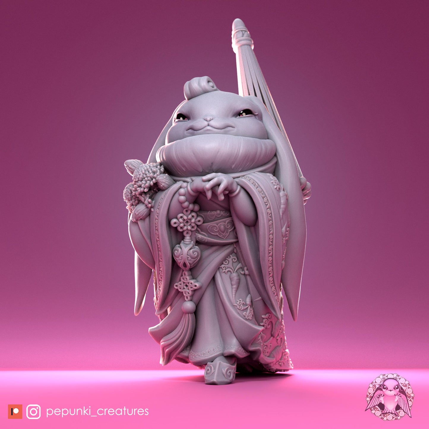 Bunny Lady | Tabletop Miniature | Pepunki Creatures