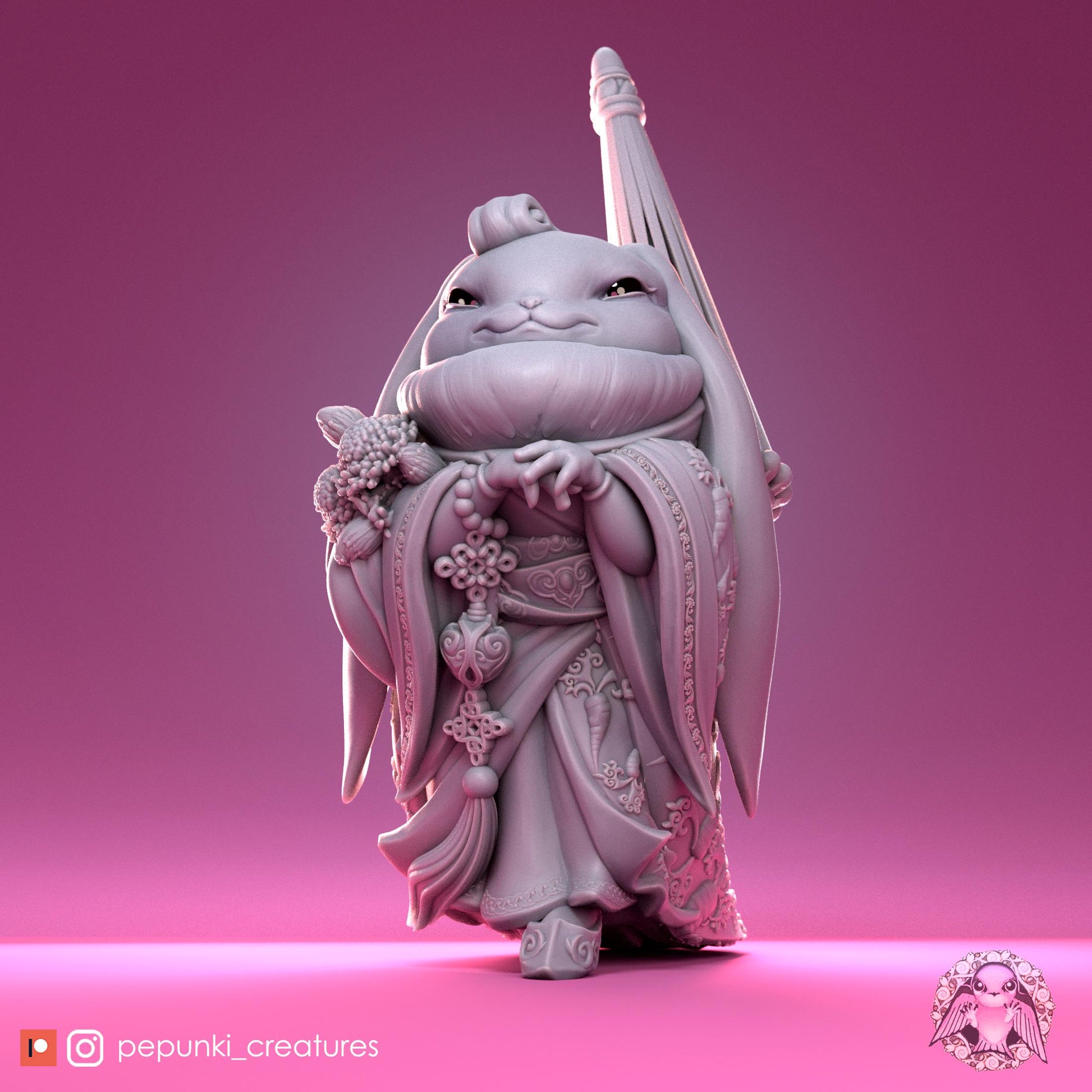 Bunny Lady | Tabletop Miniature | Pepunki Creatures