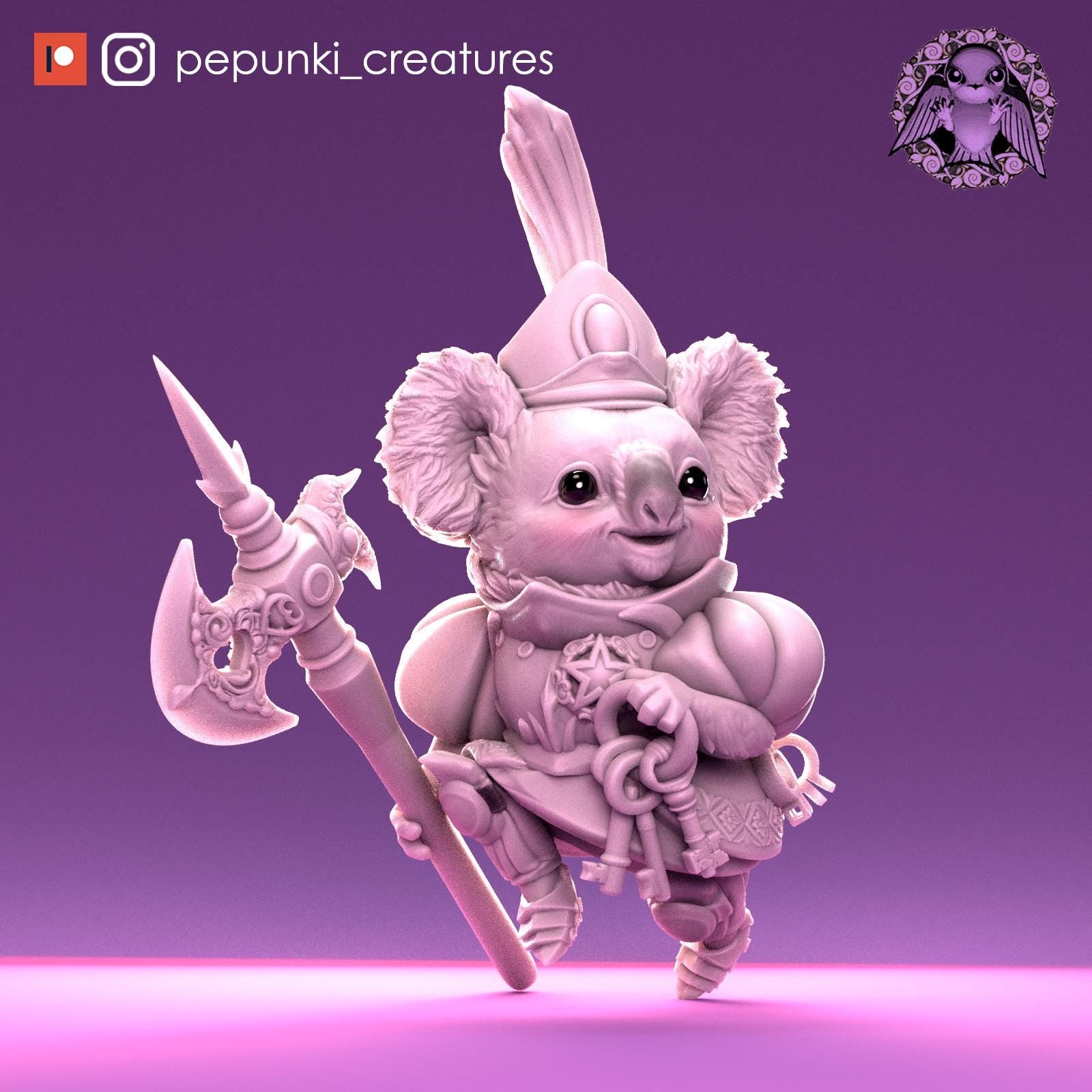 Koala Guard | Tabletop Miniature | Pepunki Creatures