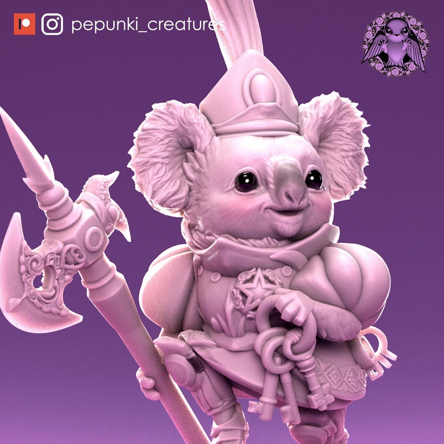 Koala Guard | Tabletop Miniature | Pepunki Creatures
