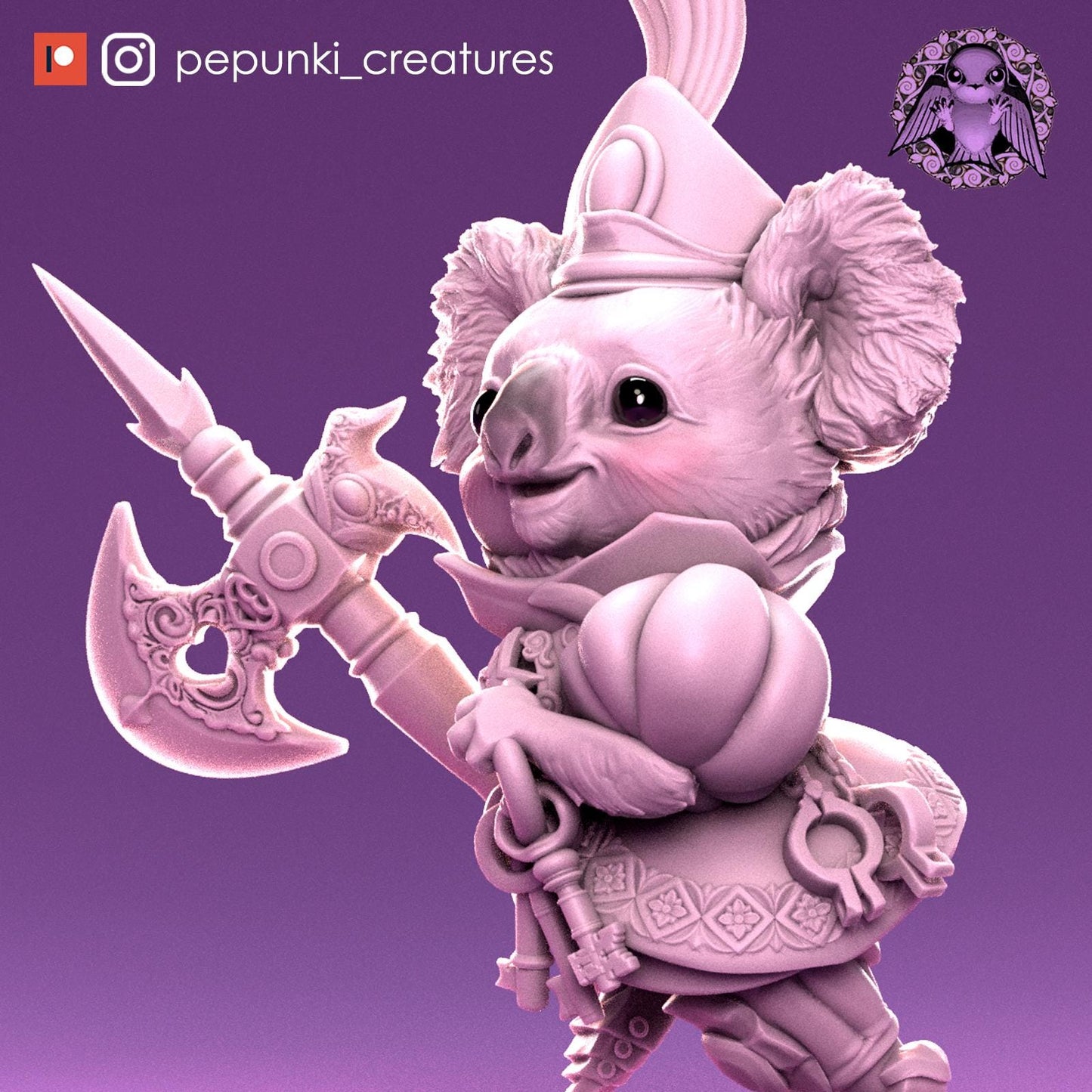 Koala Guard | Tabletop Miniature | Pepunki Creatures