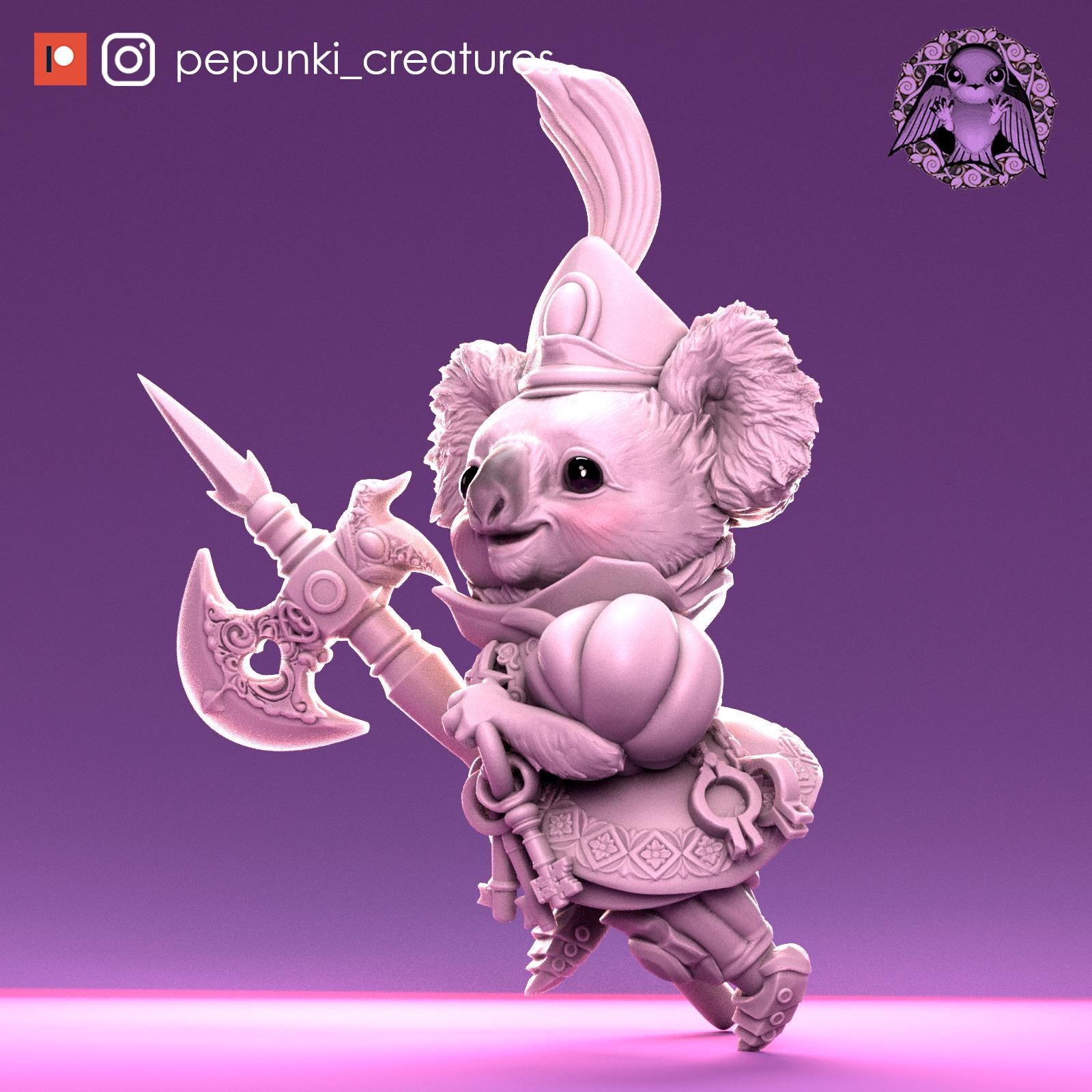 Koala Guard | Tabletop Miniature | Pepunki Creatures