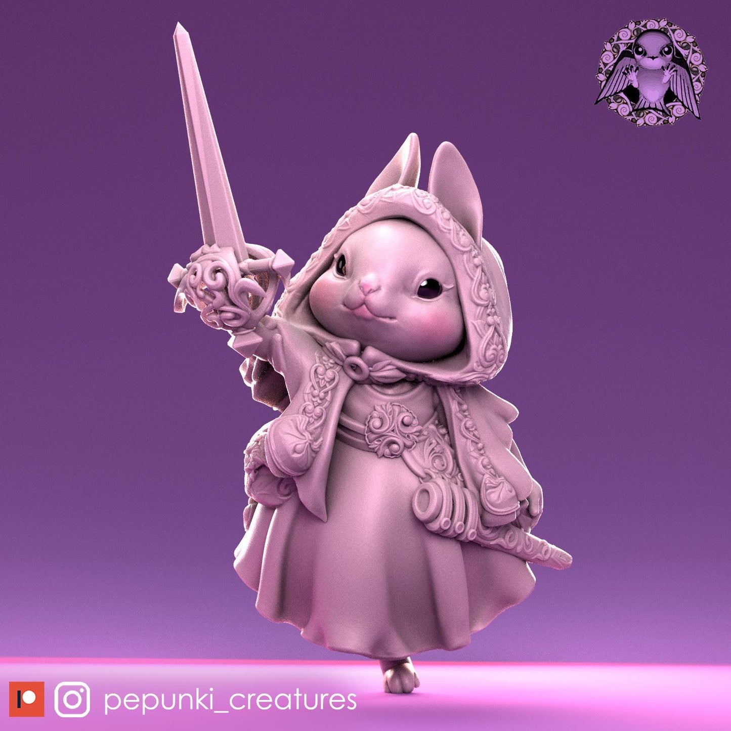 Bunny Rogue | Tabletop Miniature | Pepunki Creatures