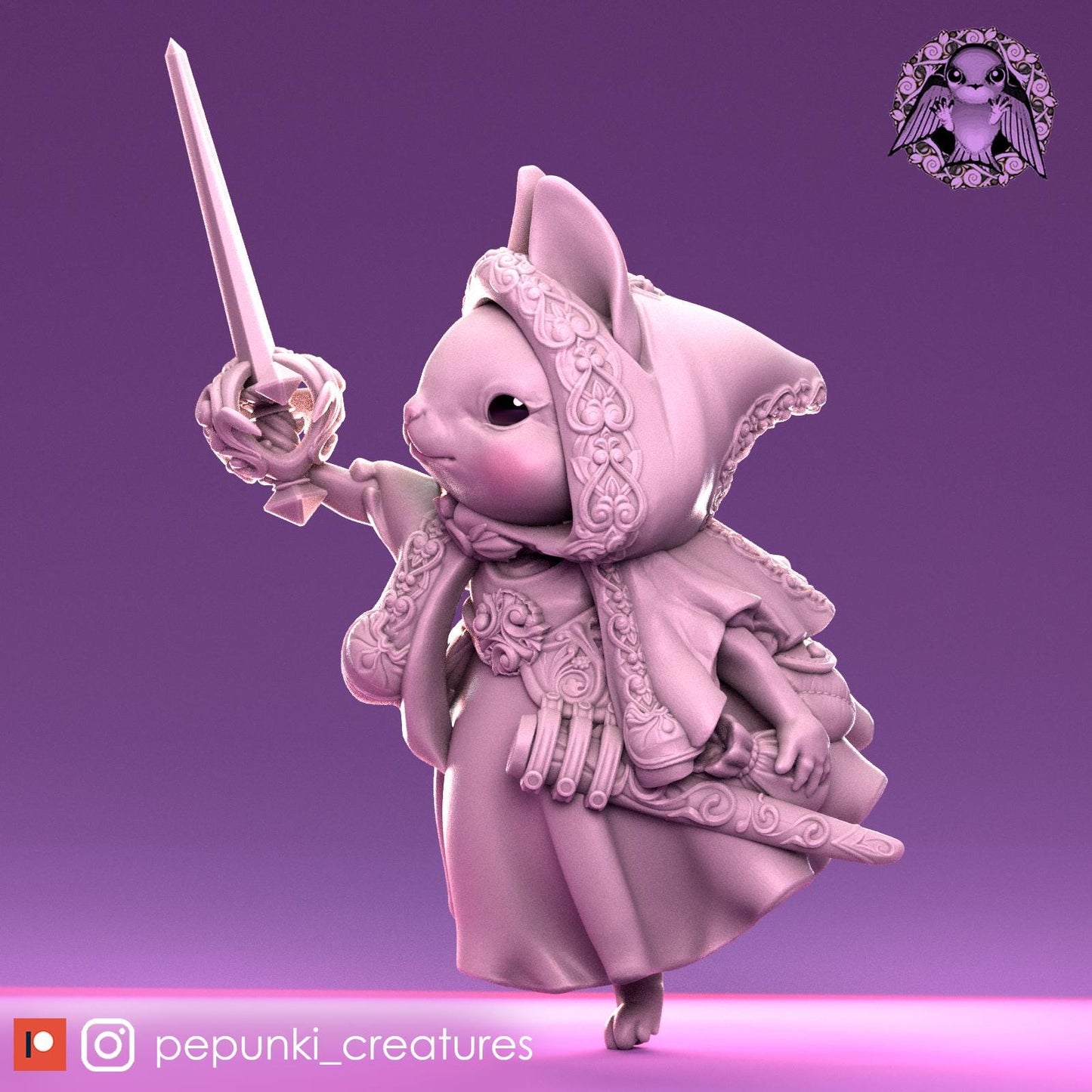 Bunny Rogue | Tabletop Miniature | Pepunki Creatures